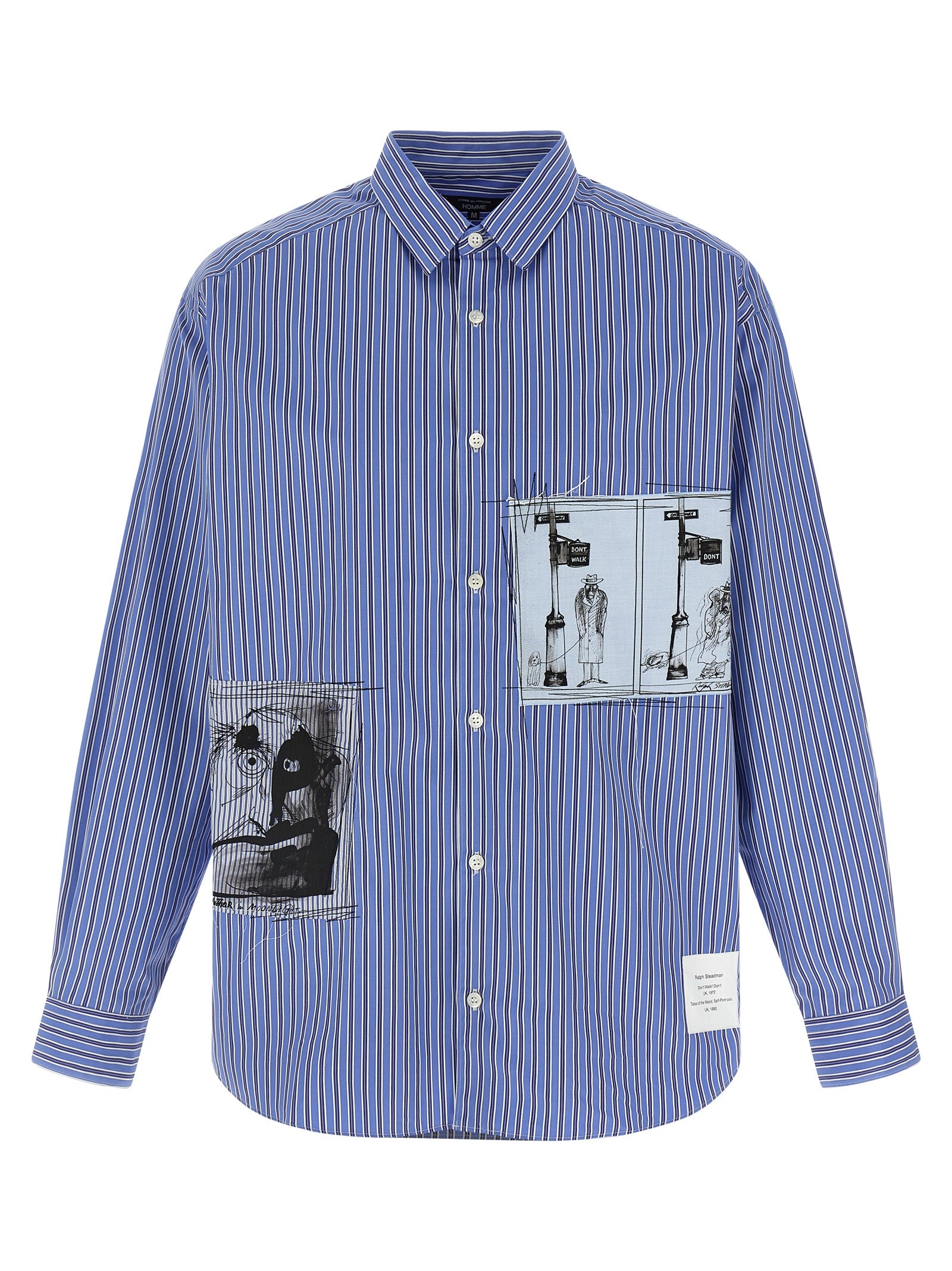 Comme Des Garçons Blue Cotton Men's Blouse
