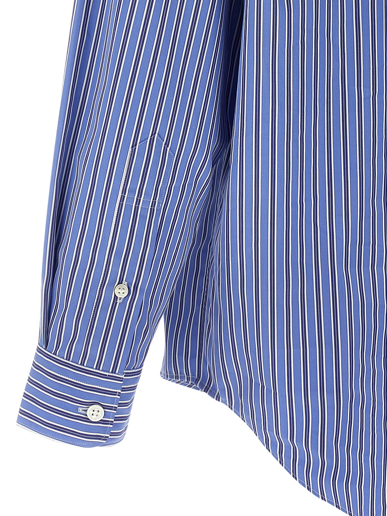 Comme Des Garçons Blue Cotton Men's Blouse