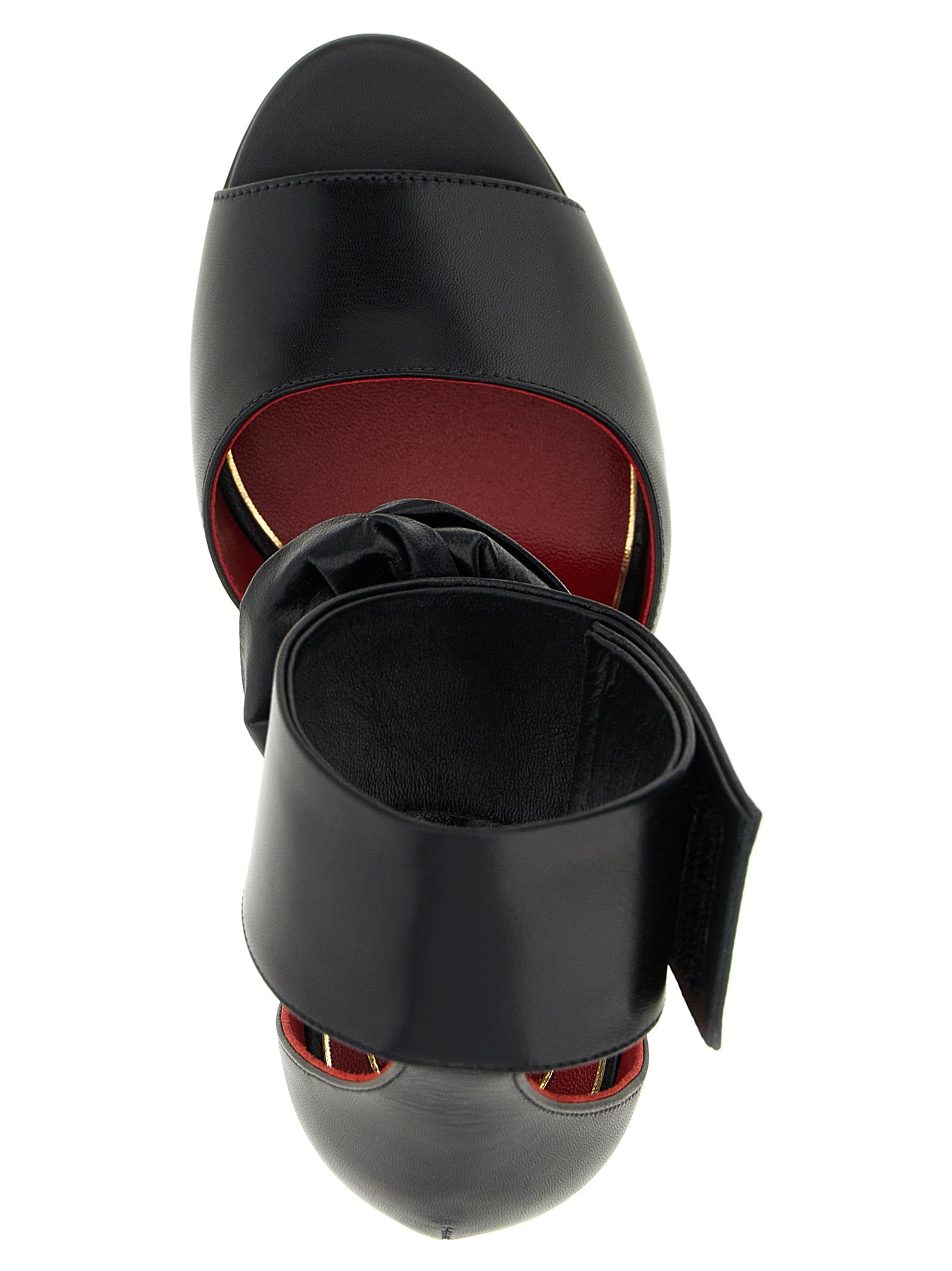Valentino Garavani Black Calfskin Stiletto Heel Women's Sandals