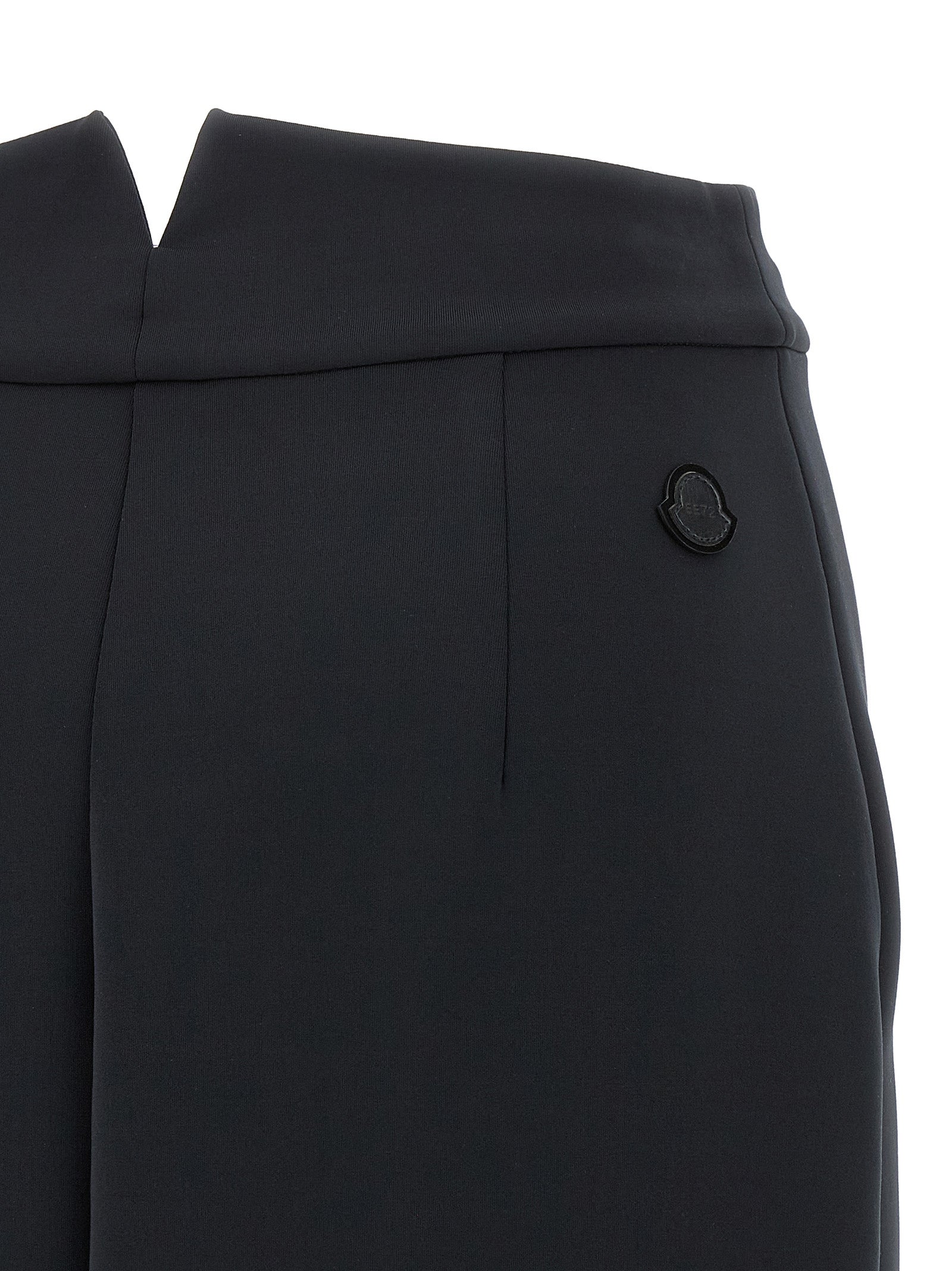 MONCLER GENIUS Black Polyester Midi Women's Skirt