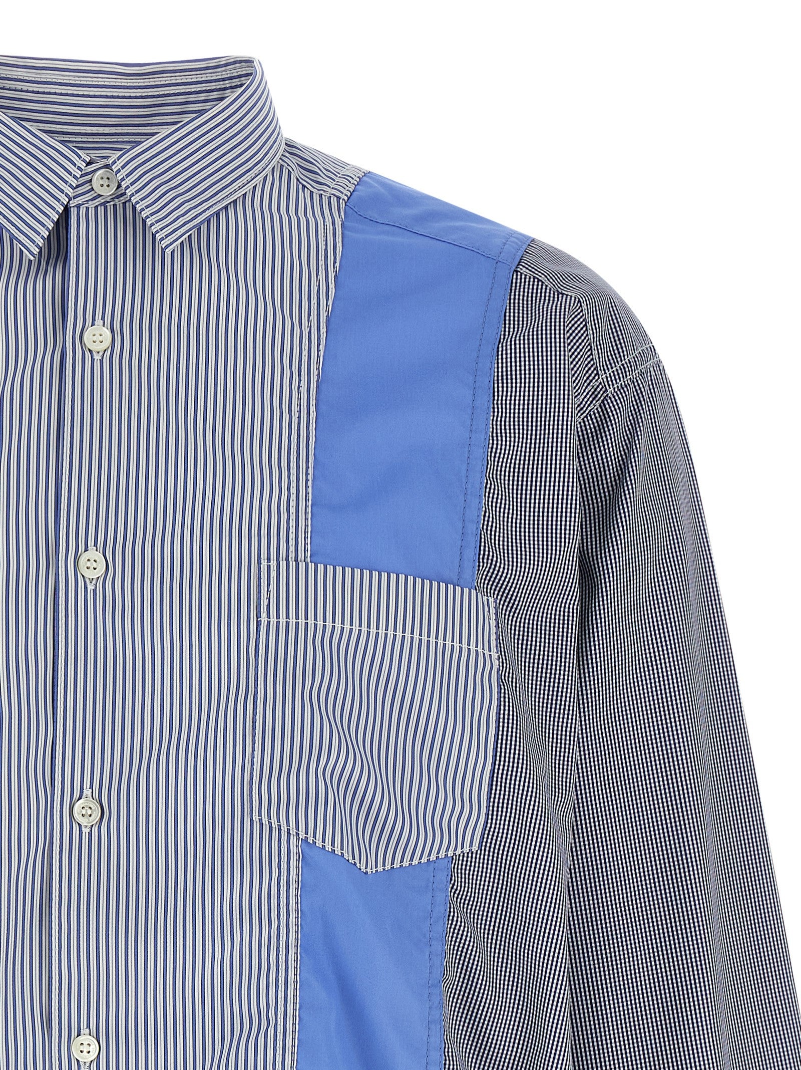 Comme Des Garçons Blue Cotton Men's Blouse