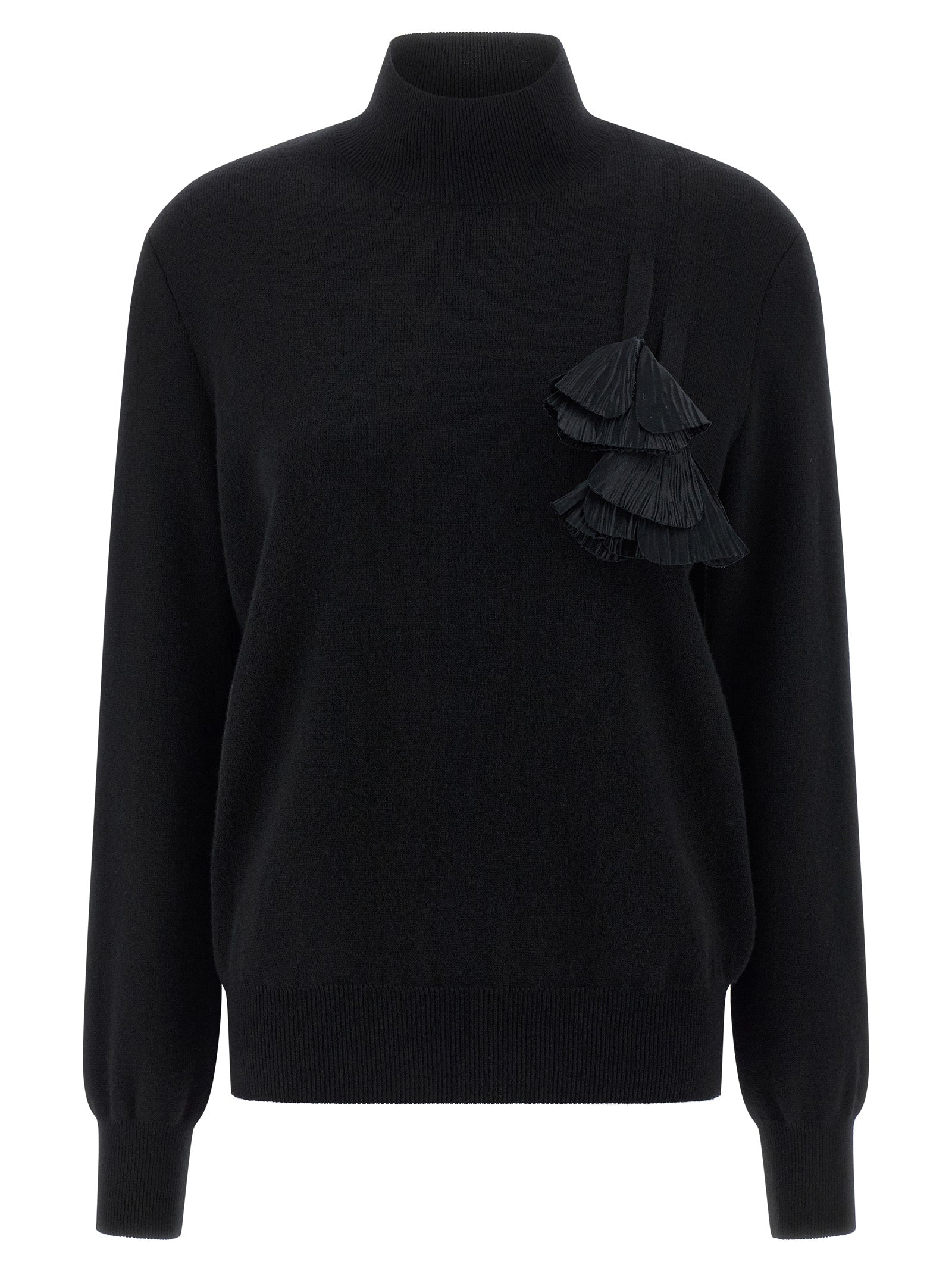 Ferragamo Black Virgin Wool Women's Cardigan