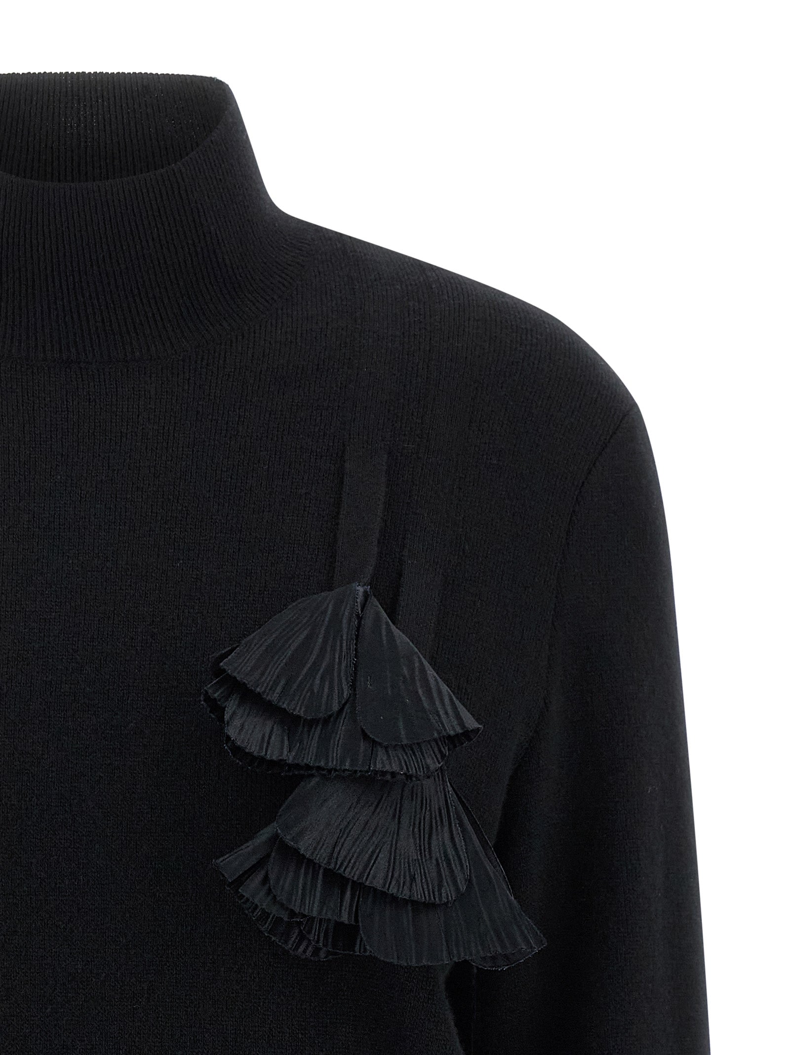 Ferragamo Black Virgin Wool Women's Cardigan