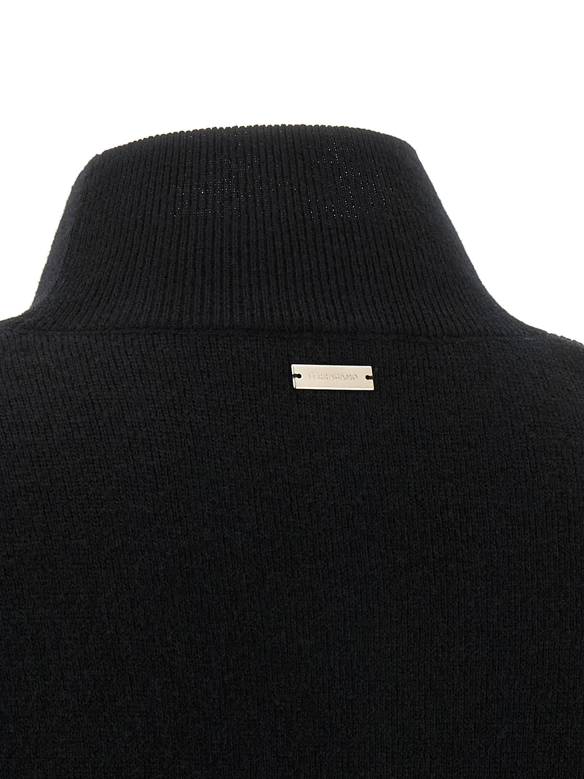 Ferragamo Black Virgin Wool Women's Cardigan