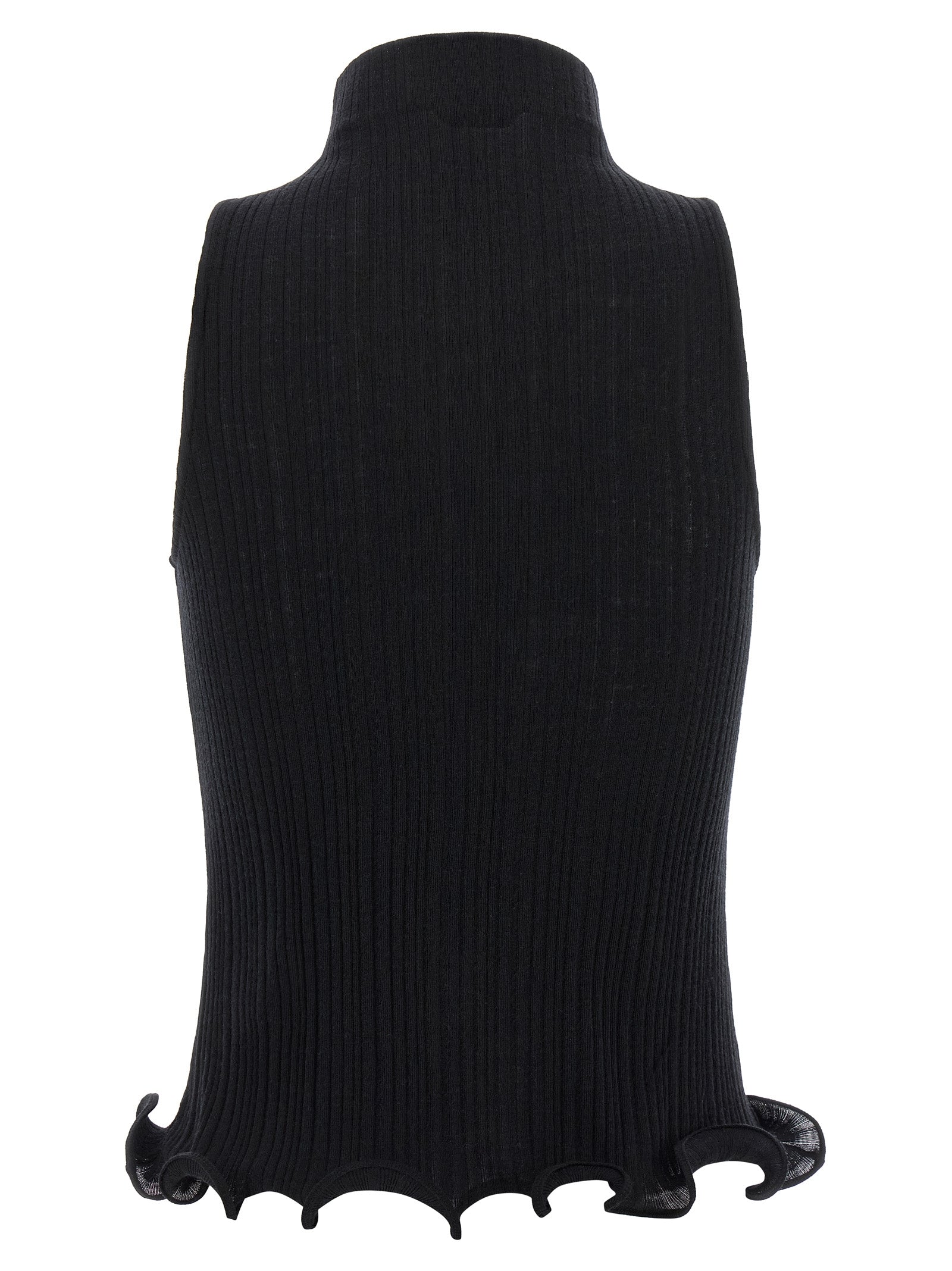 Fendi Black Polyester Sleeveles Women's T-Shirt