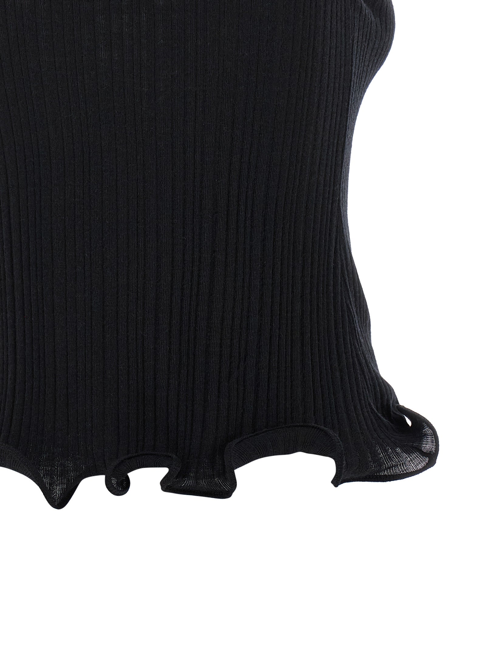 Fendi Black Polyester Sleeveles Women's T-Shirt