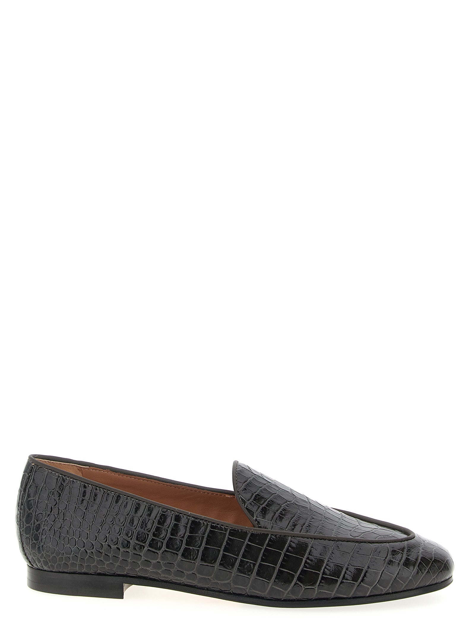 Aquazzura Black Calfskin Slip-On Women's Loafers