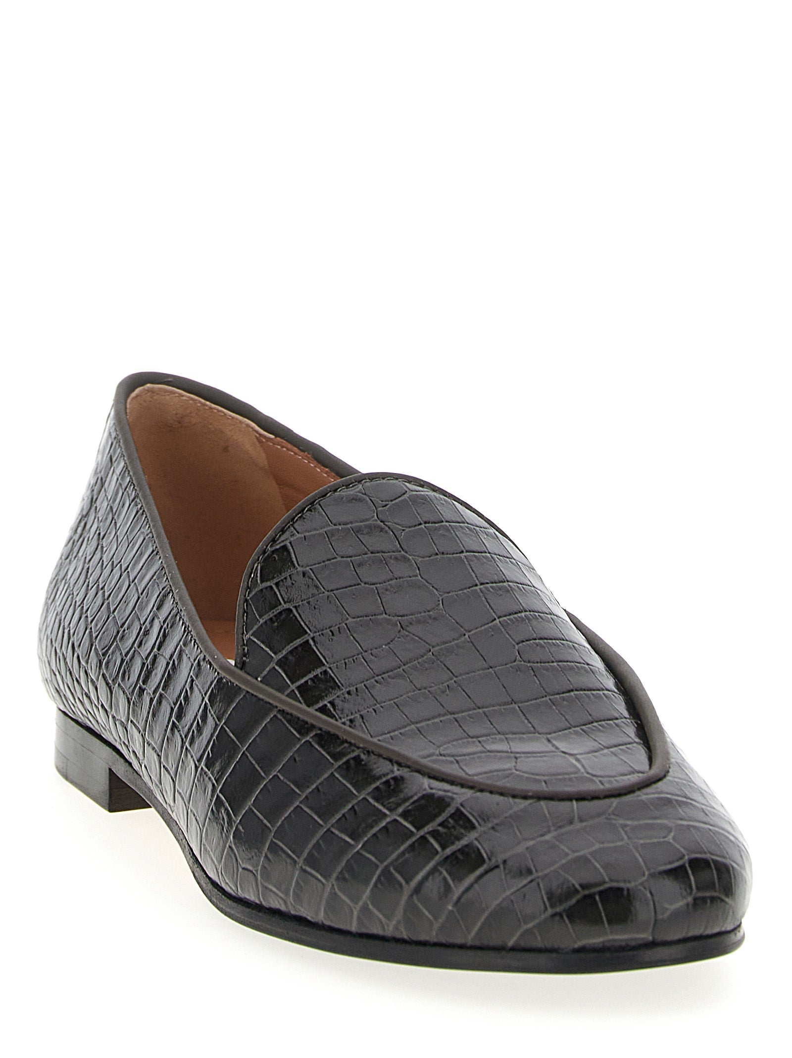 Aquazzura Black Calfskin Slip-On Women's Loafers