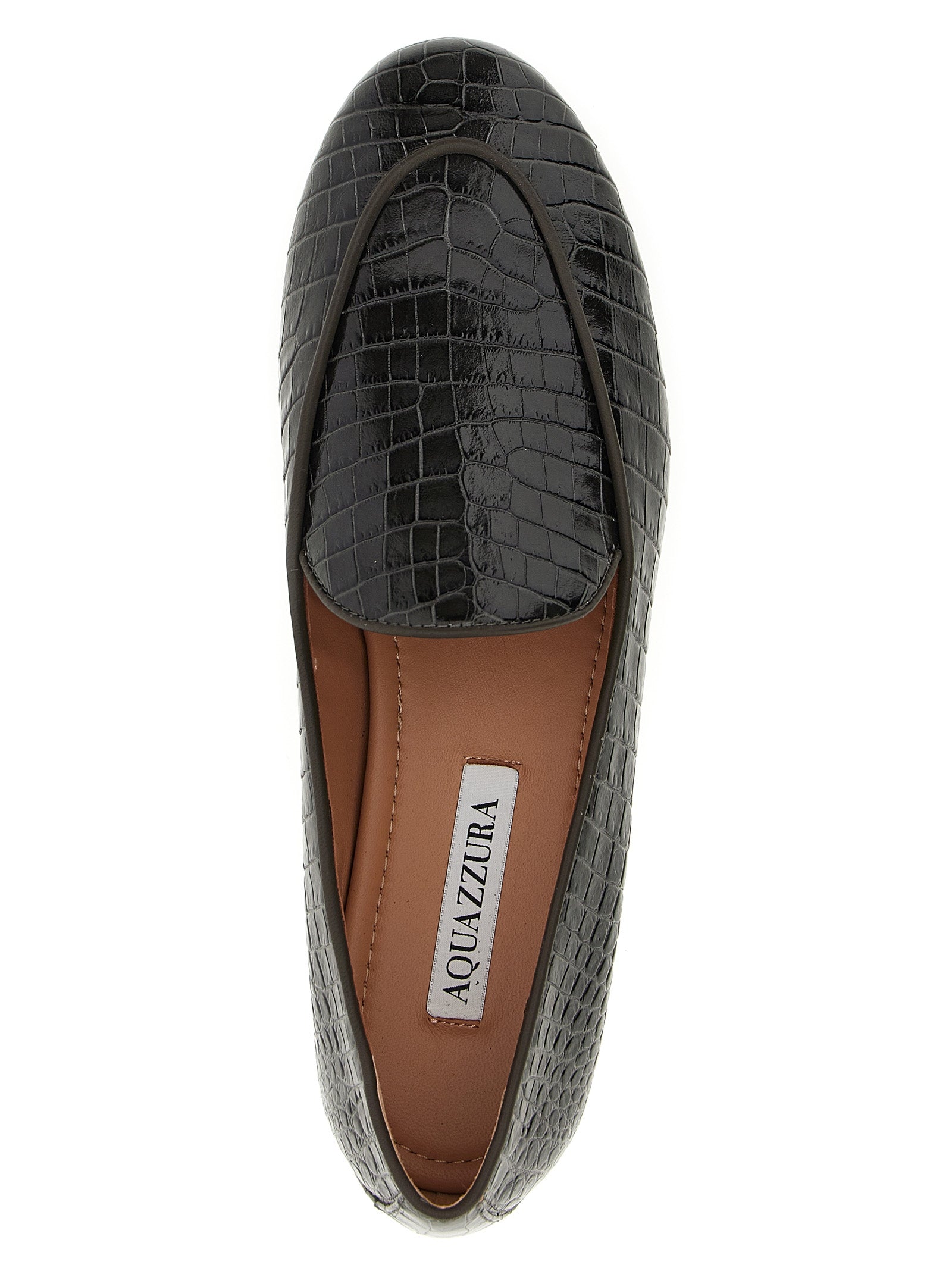 Aquazzura Black Calfskin Slip-On Women's Loafers