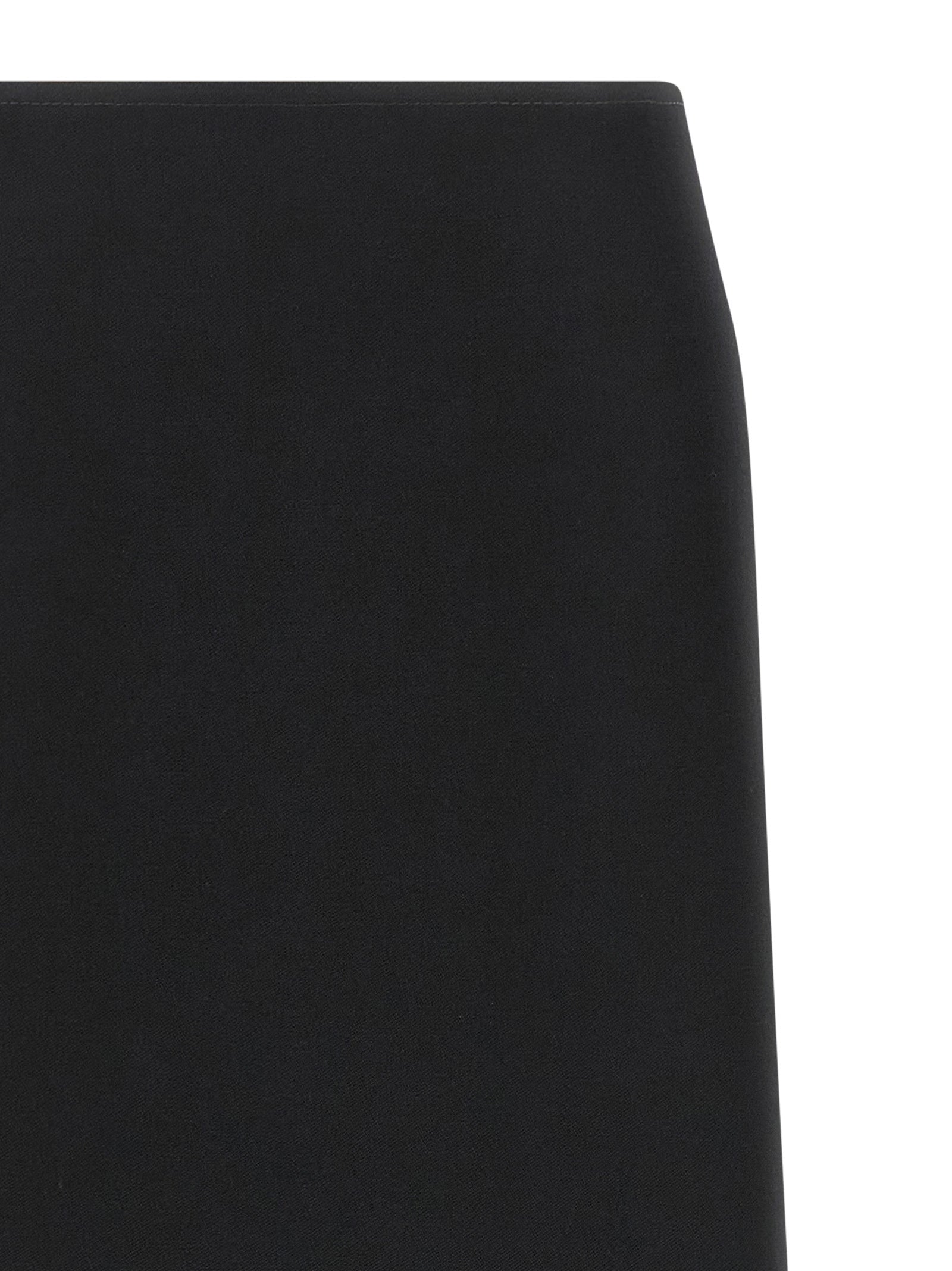 Fendi Black Virgin Wool Midi Women's Skirt