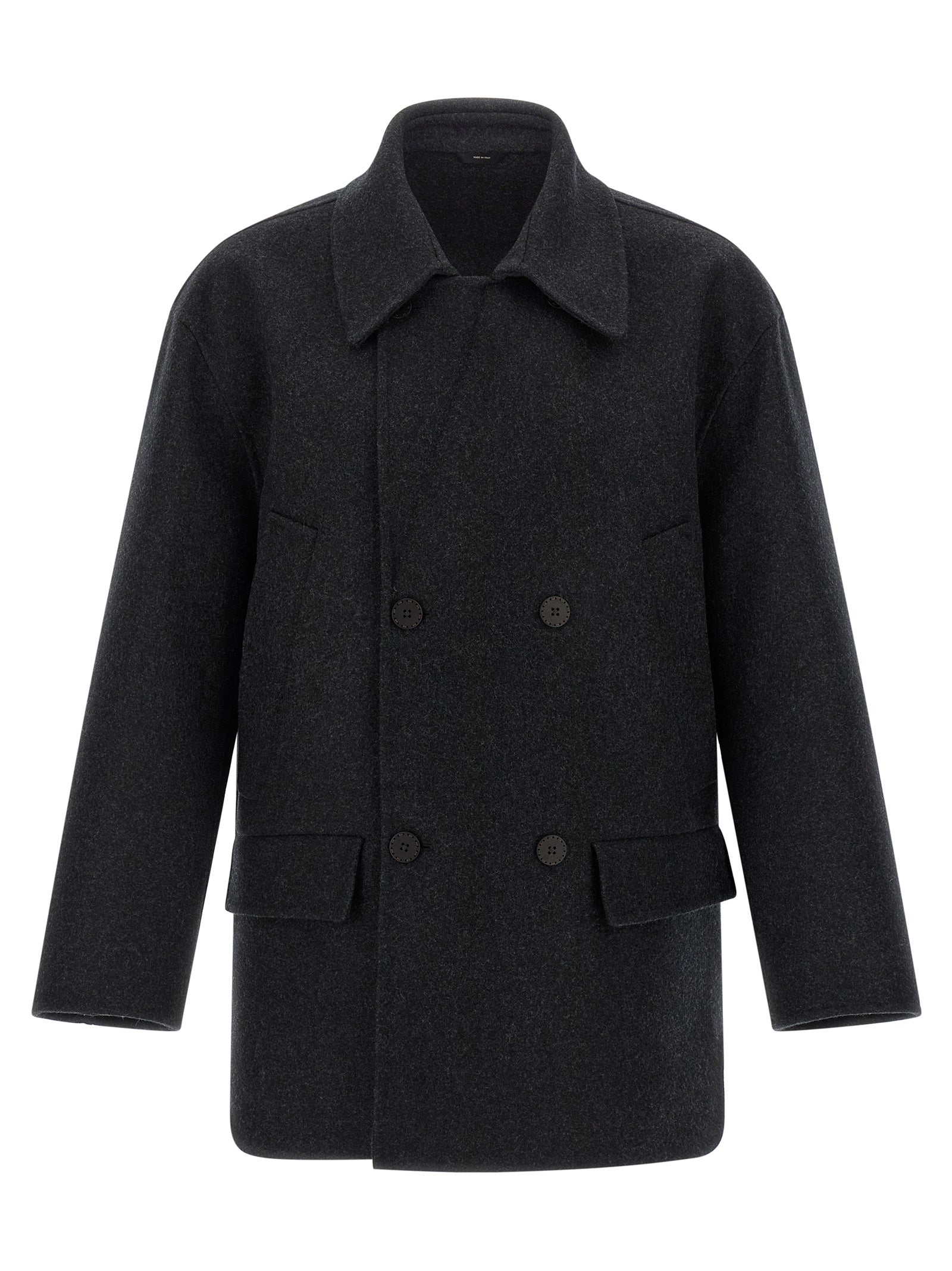 Fendi Gray Virgin Wool Men's Coat
