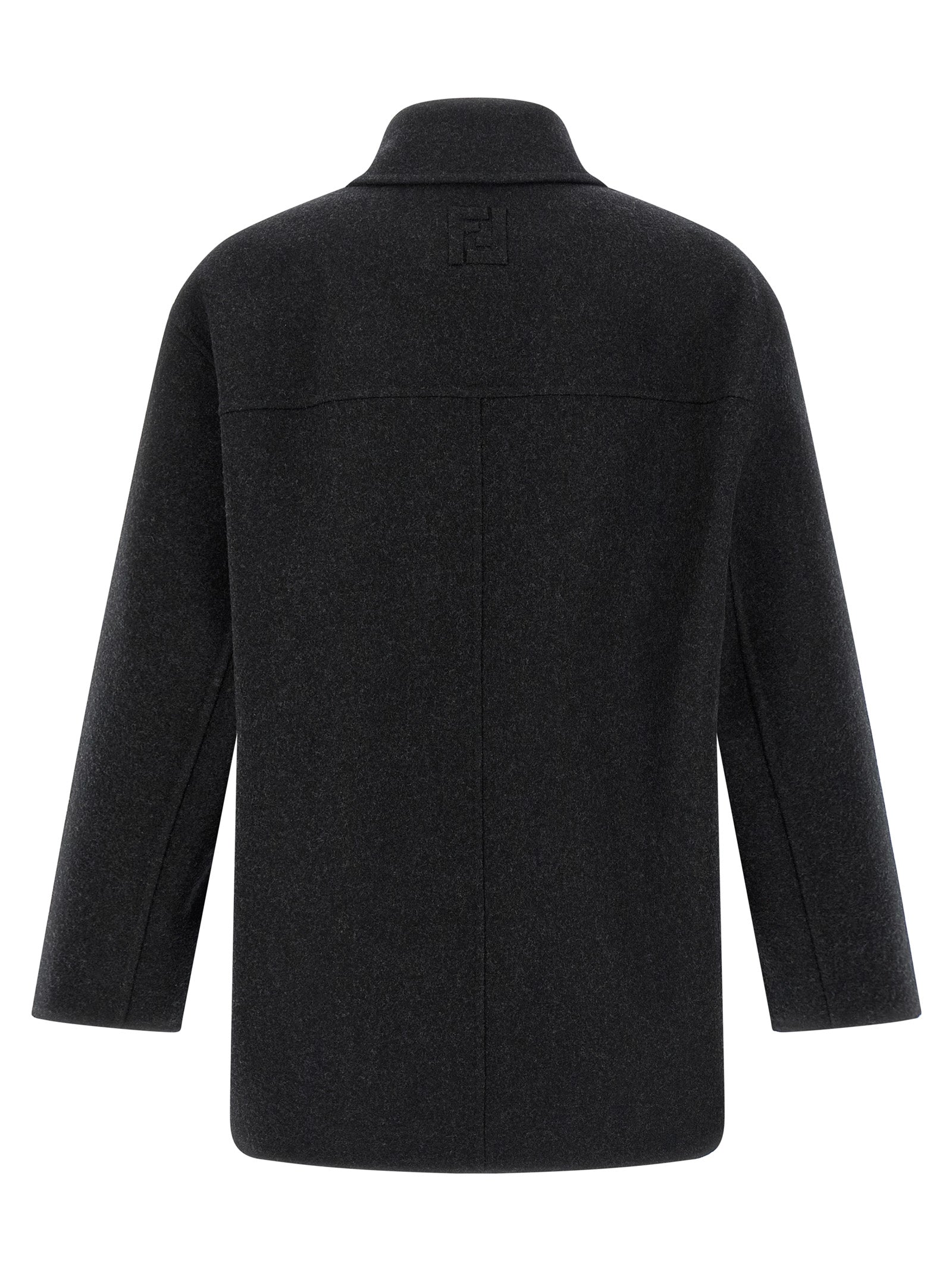 Fendi Gray Virgin Wool Men's Coat