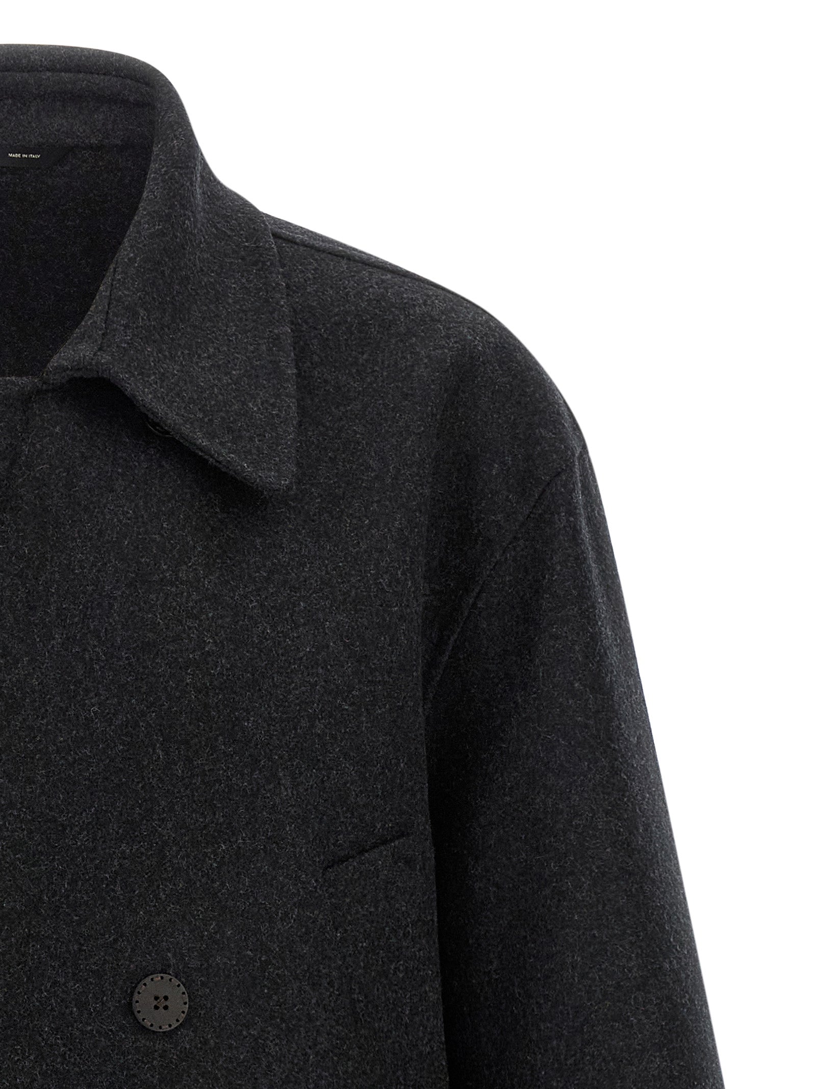 Fendi Gray Virgin Wool Men's Coat