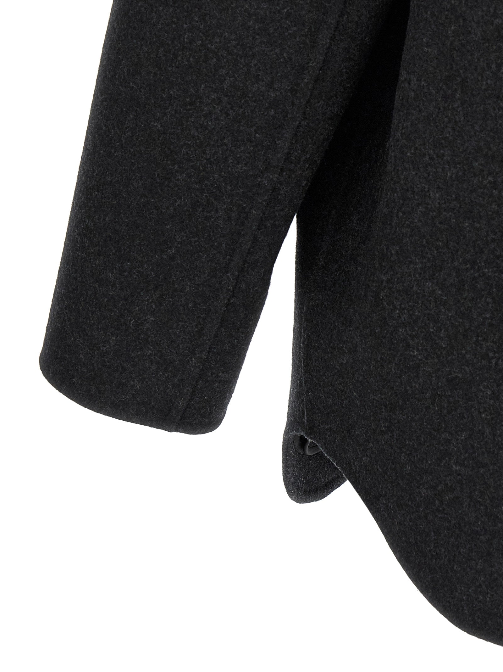 Fendi Gray Virgin Wool Men's Coat