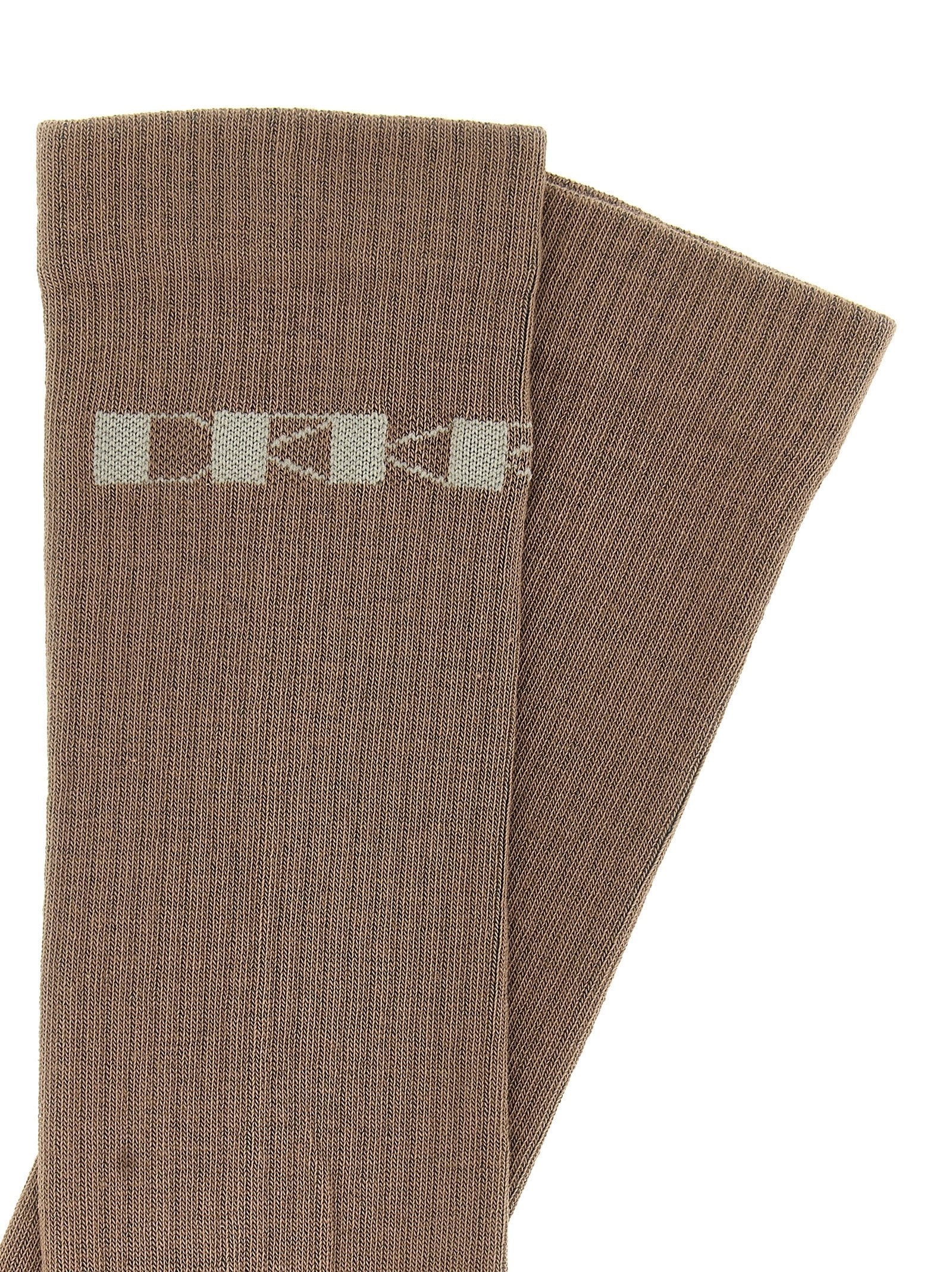 DRKSHDW Beige Cotton Women's Socks