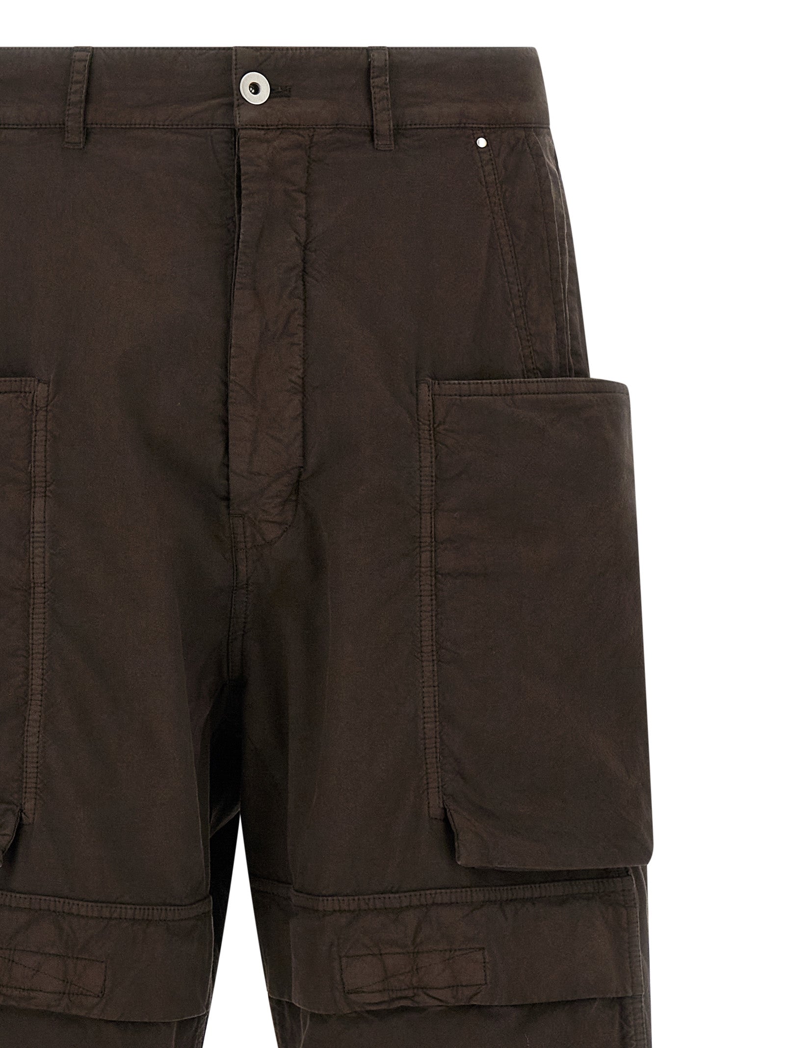 DRKSHDW Brown Cotton Cargo Men's Pants