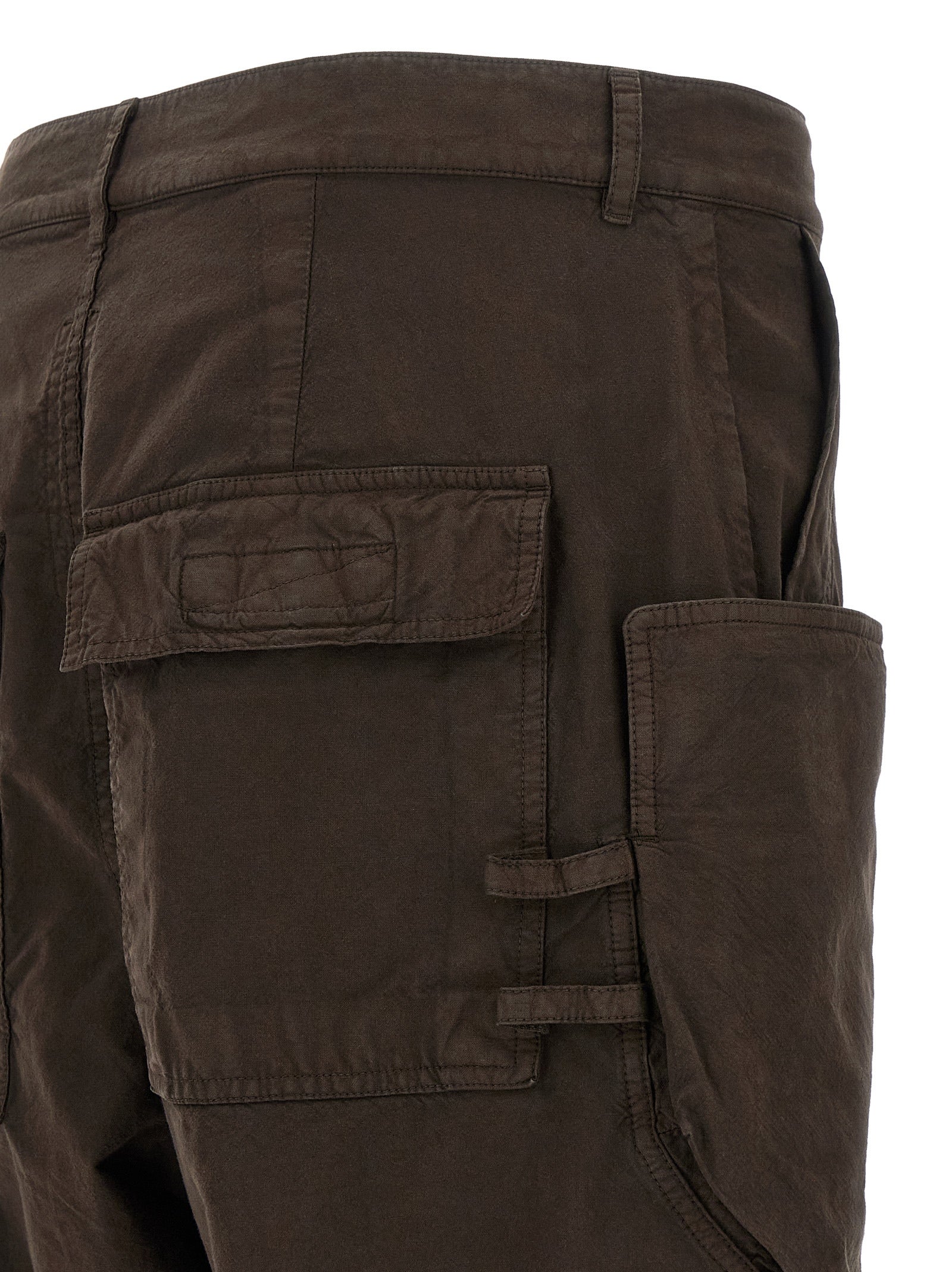 DRKSHDW Brown Cotton Cargo Men's Pants