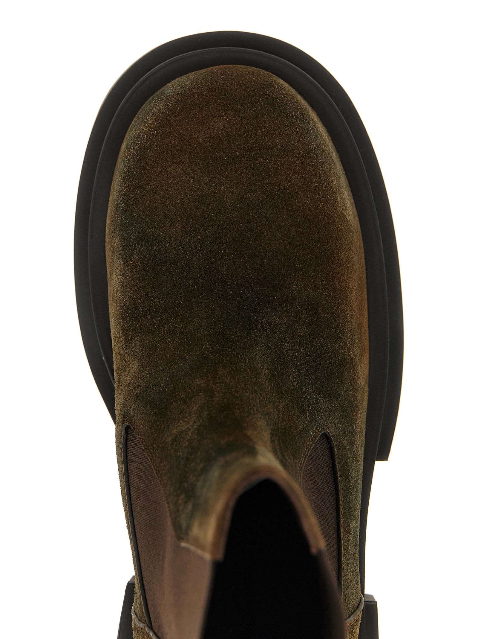 Rick Owens Brown Bovine Leather Chelsea Women's Boots
