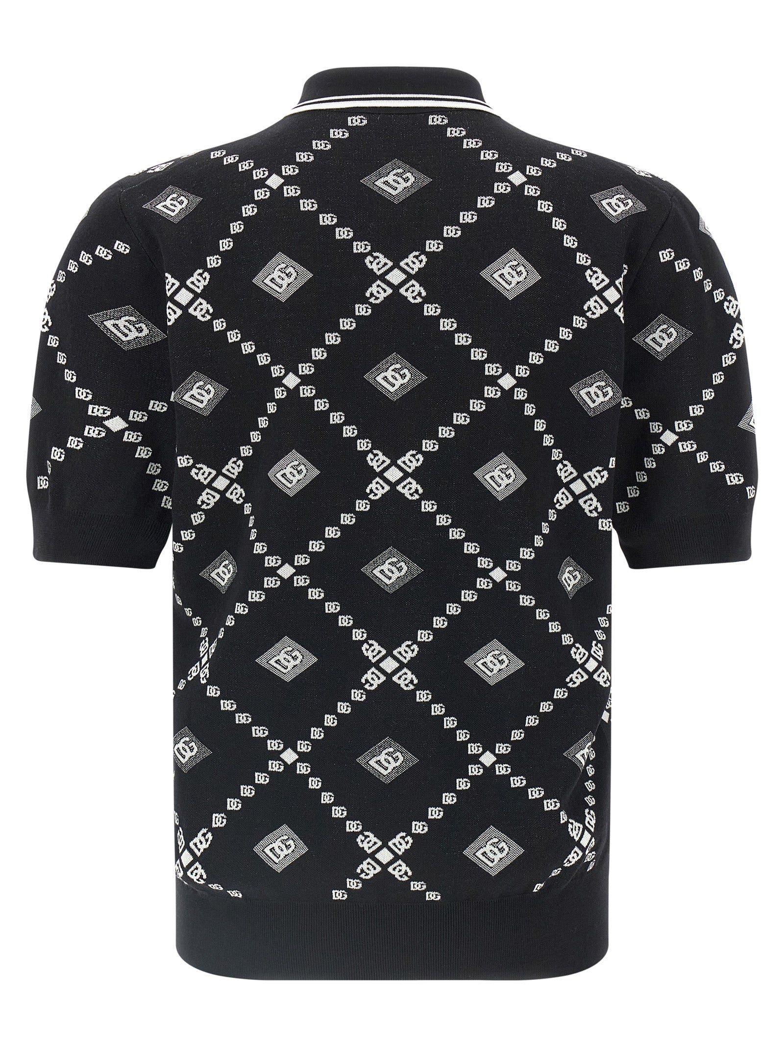 Dolce & Gabbana Bicolor Cashmere Polo Men's Shirt