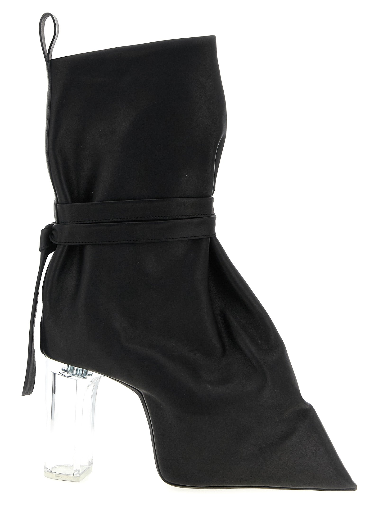 Rick Owens Black Cowhide Ankle Women's Boots