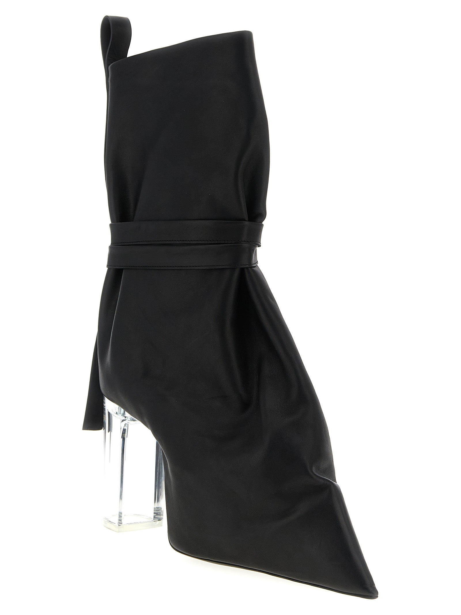 Rick Owens Black Cowhide Ankle Women's Boots