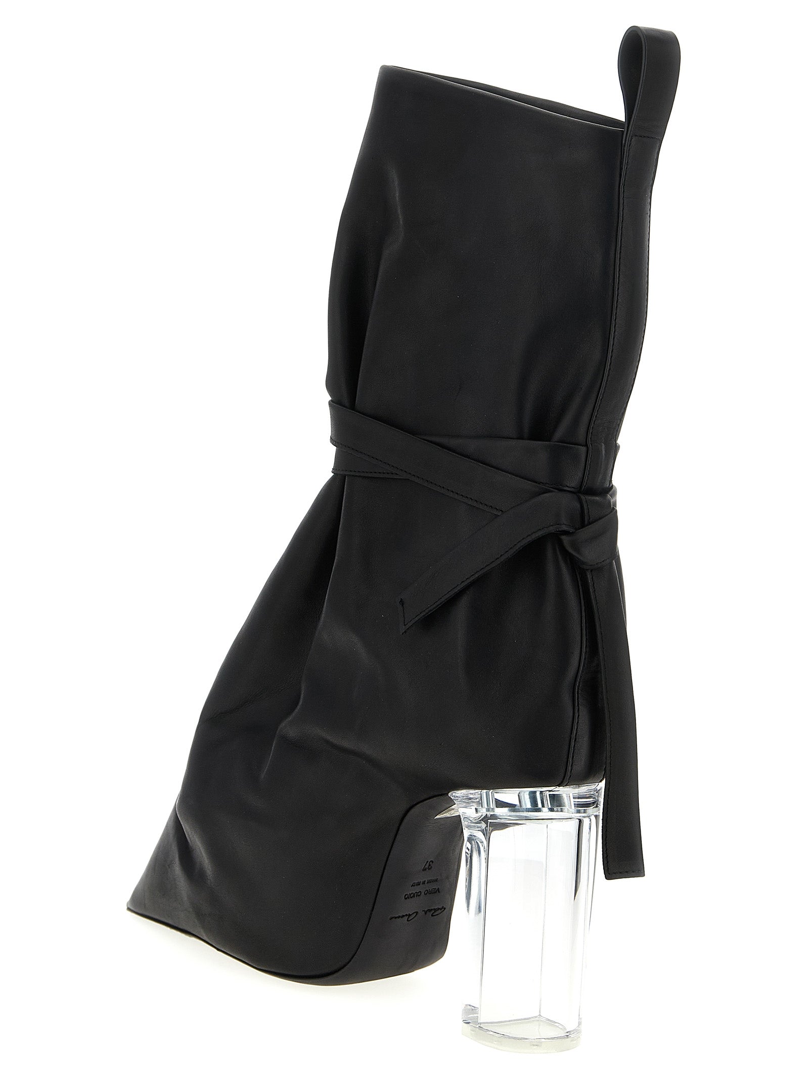Rick Owens Black Cowhide Ankle Women's Boots