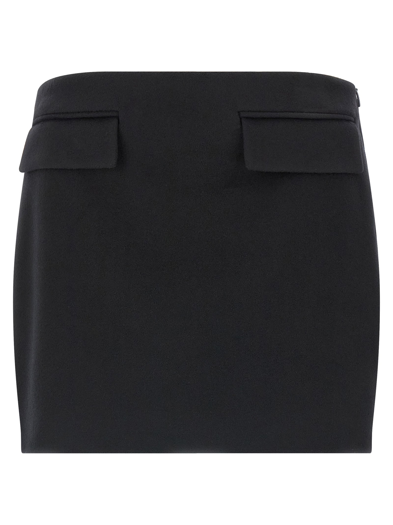 Ferragamo Black Virgin Wool Long Women's Skirt