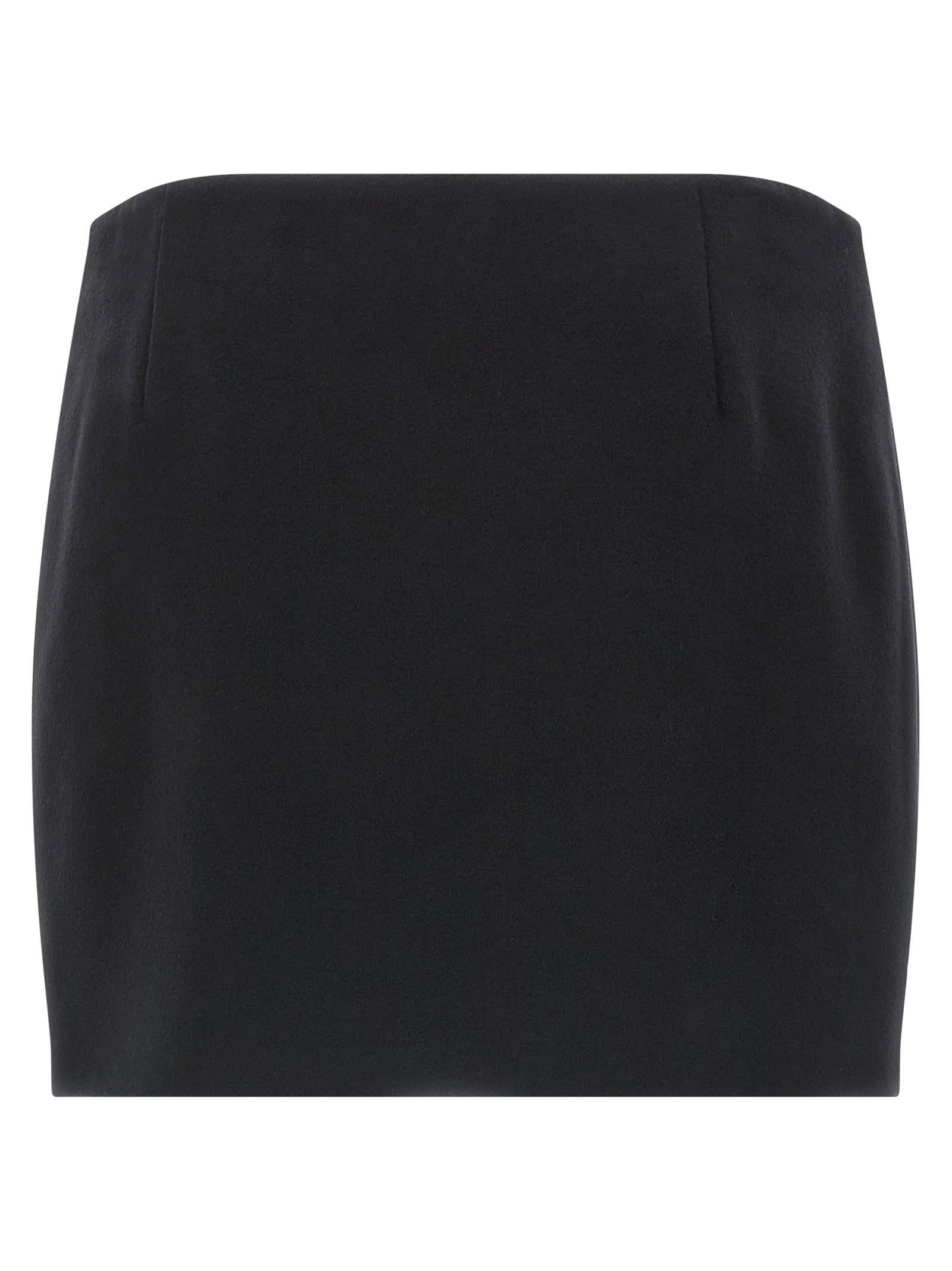 Ferragamo Black Virgin Wool Long Women's Skirt