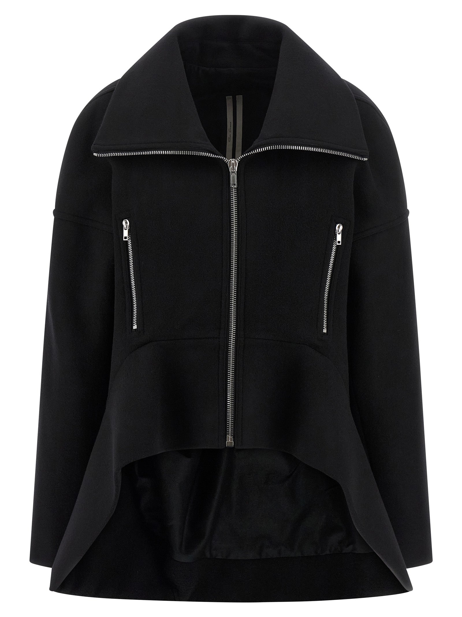 Rick Owens Black Virgin Wool Women's Coat