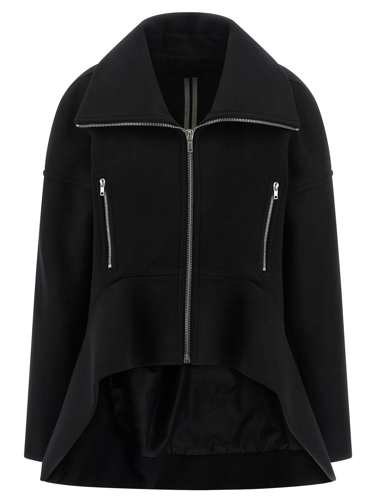 Rick Owens Black Virgin Wool Women's Coat