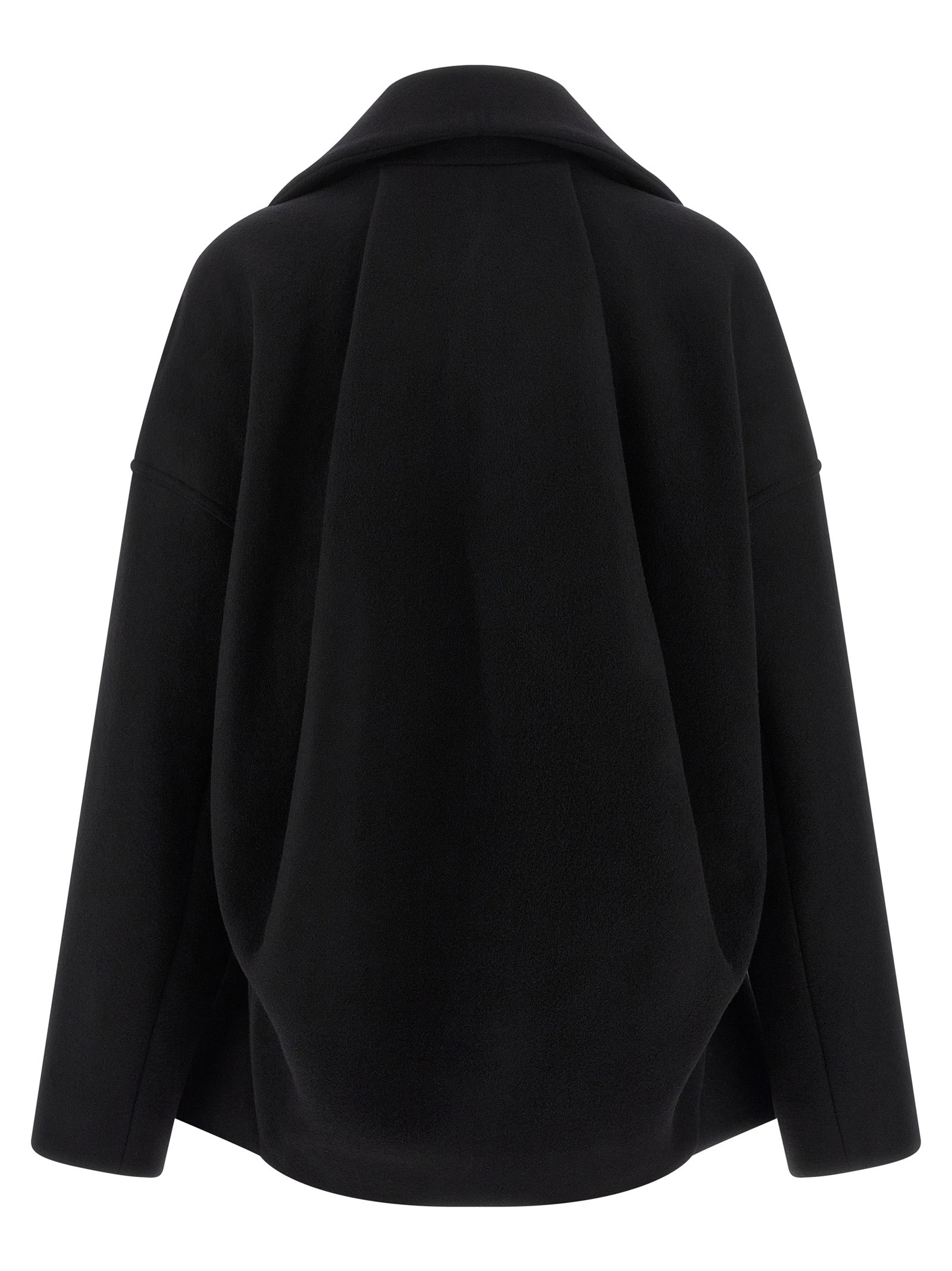 Rick Owens Black Virgin Wool Women's Coat