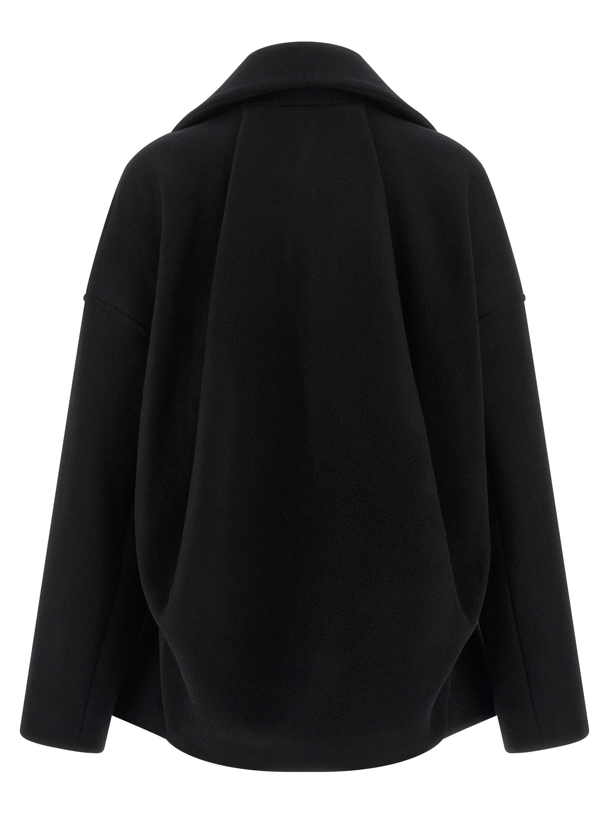 Rick Owens Black Virgin Wool Women's Coat