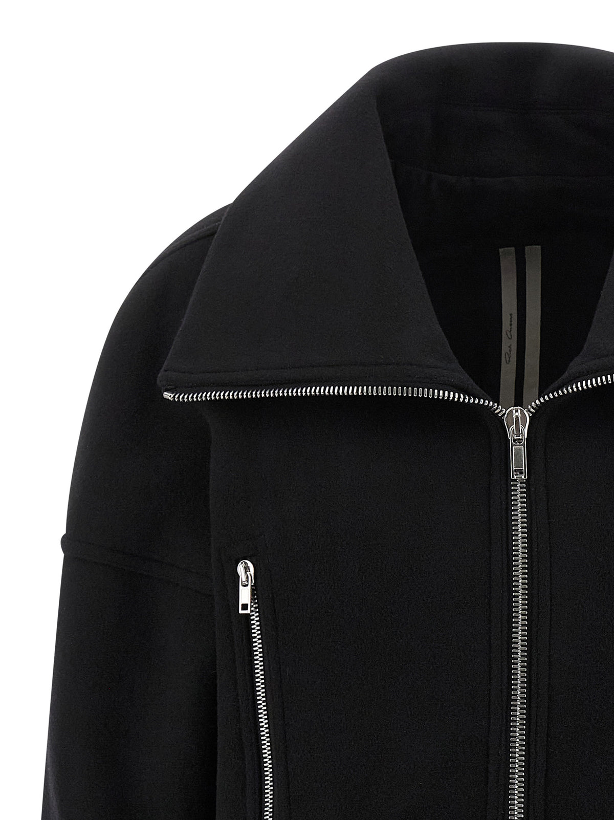 Rick Owens Black Virgin Wool Women's Coat