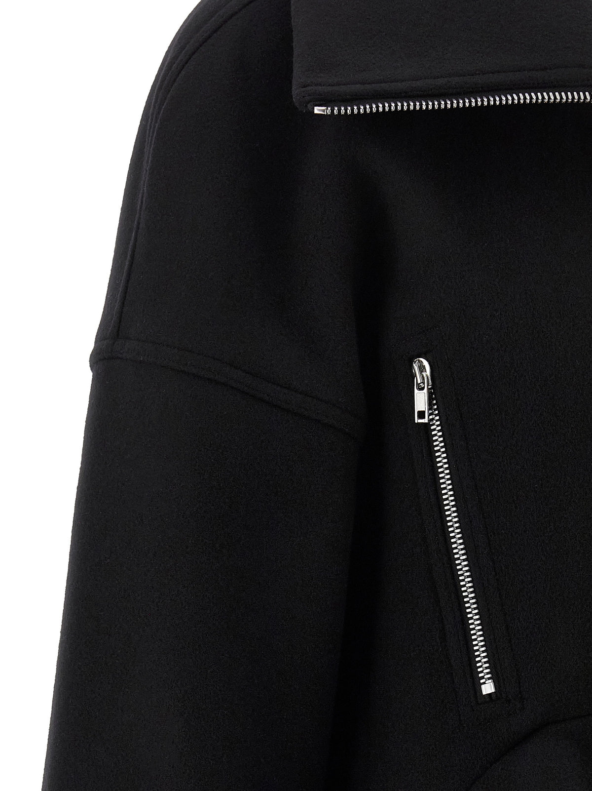Rick Owens Black Virgin Wool Women's Coat