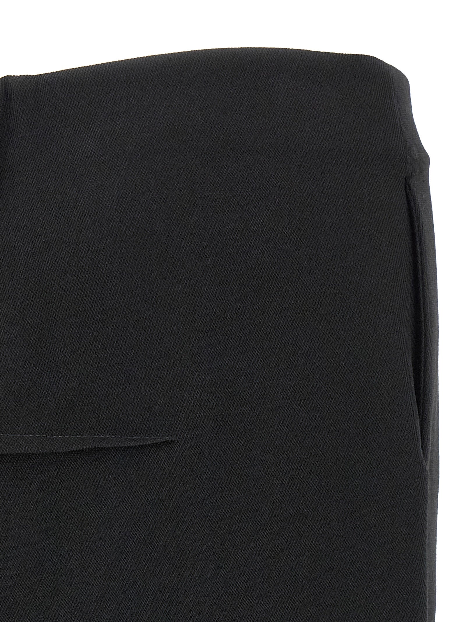Rick Owens Black Virgin Wool Mini Women's Skirt