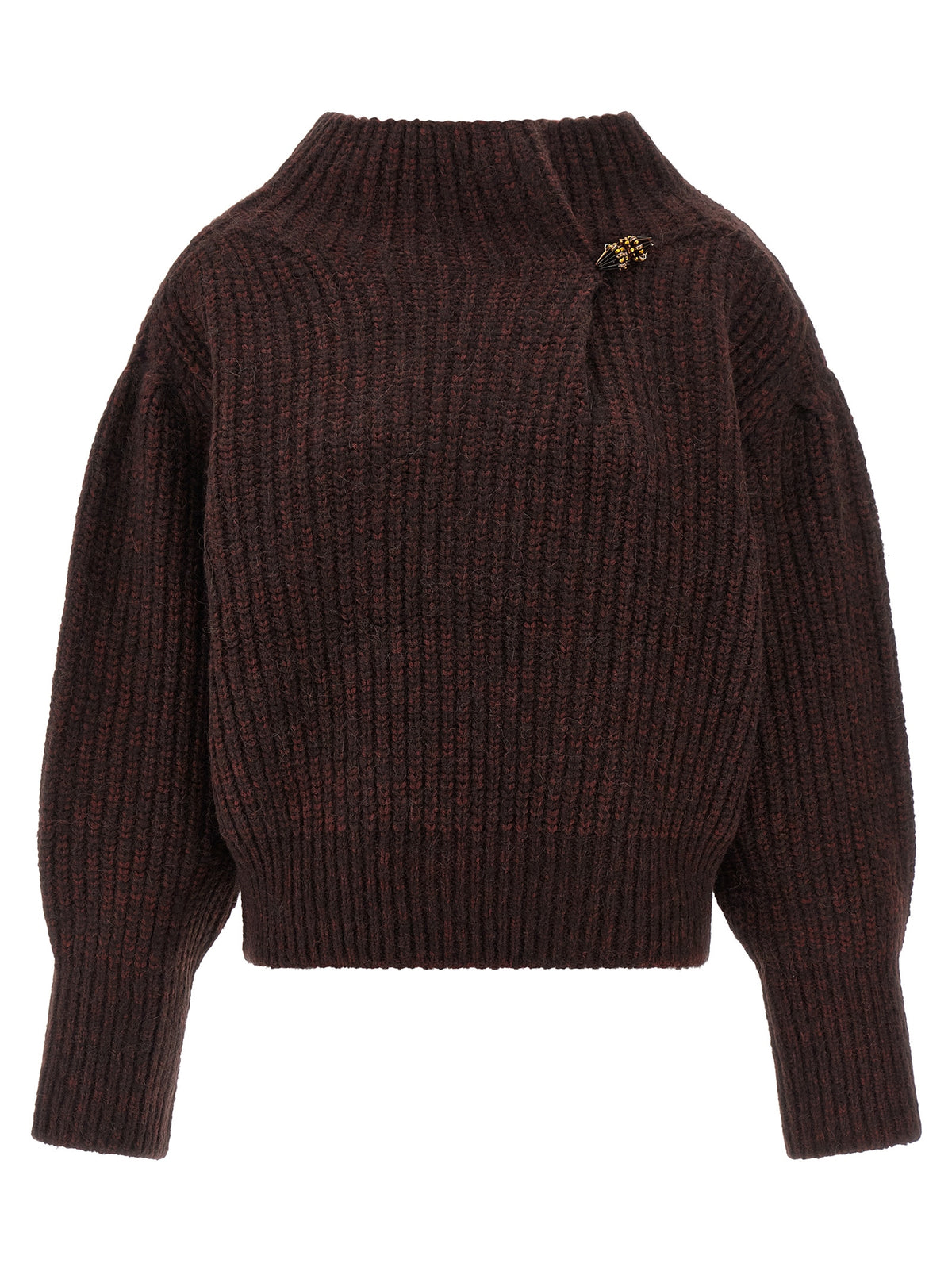 Dries Van Noten Bordeaux Wool Women's Cardigan