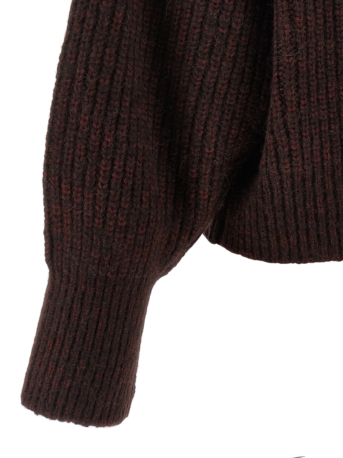 Dries Van Noten Bordeaux Wool Women's Cardigan