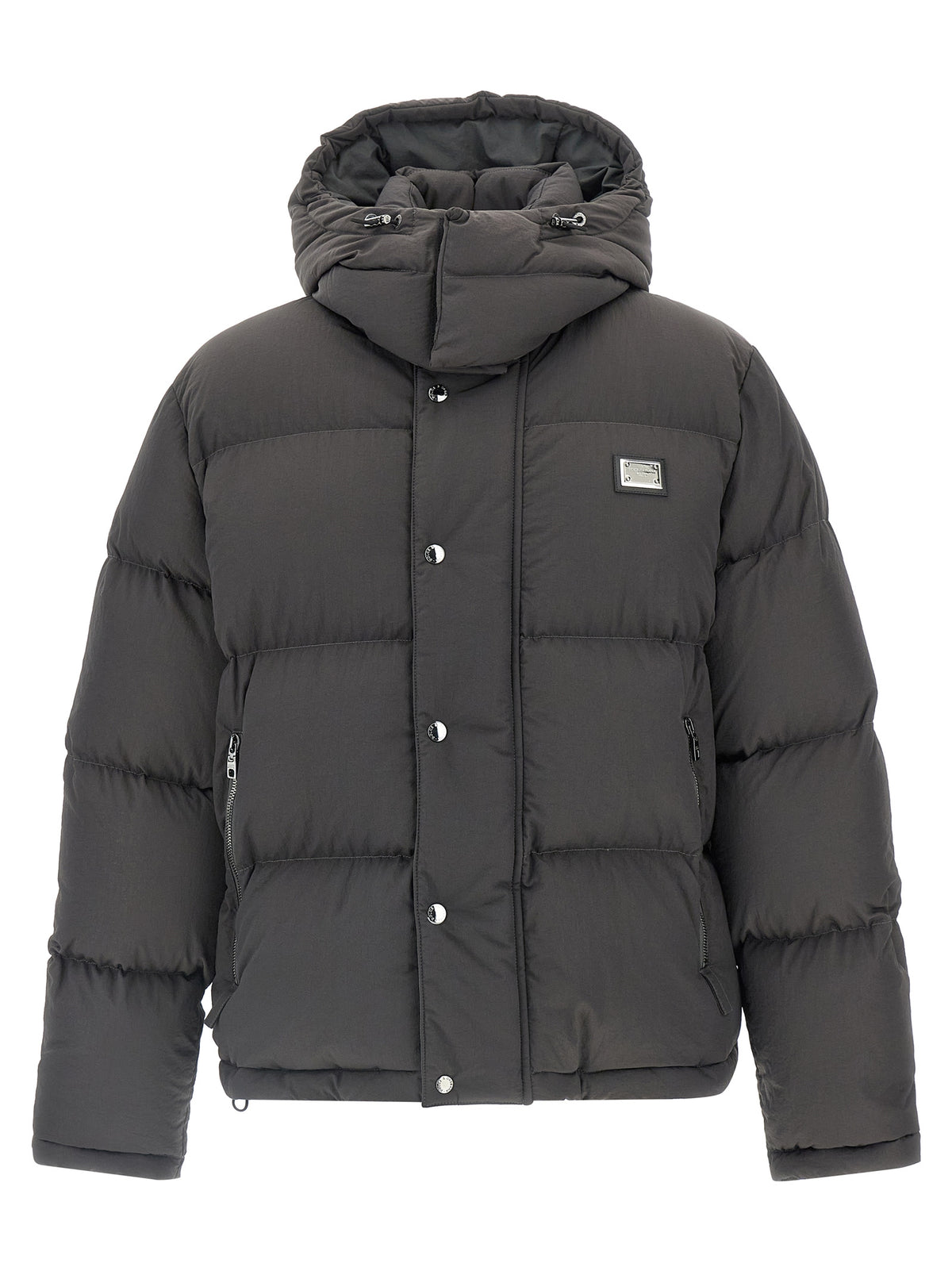 Dolce & Gabbana Gray Polyamide Full-Length Men's Jacket