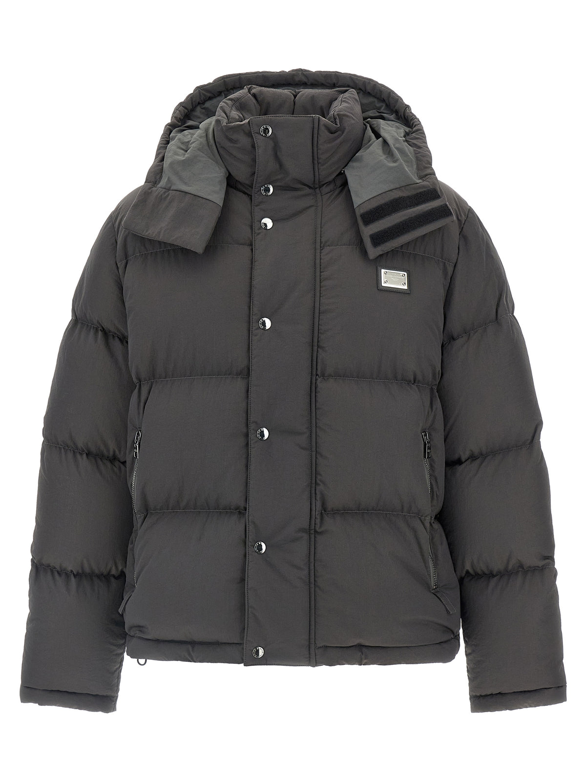 Dolce & Gabbana Gray Polyamide Full-Length Men's Jacket