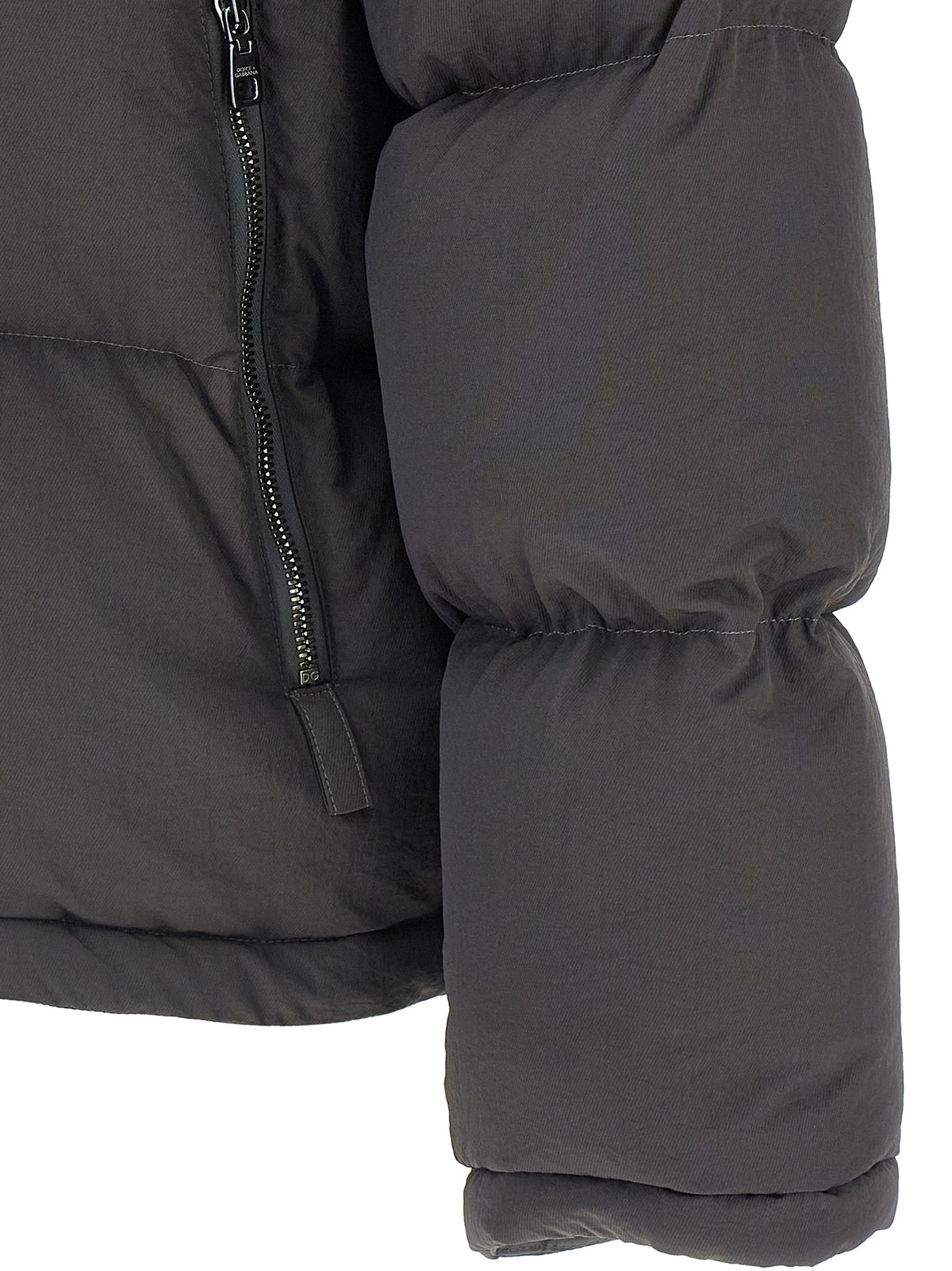 Dolce & Gabbana Gray Polyamide Full-Length Men's Jacket