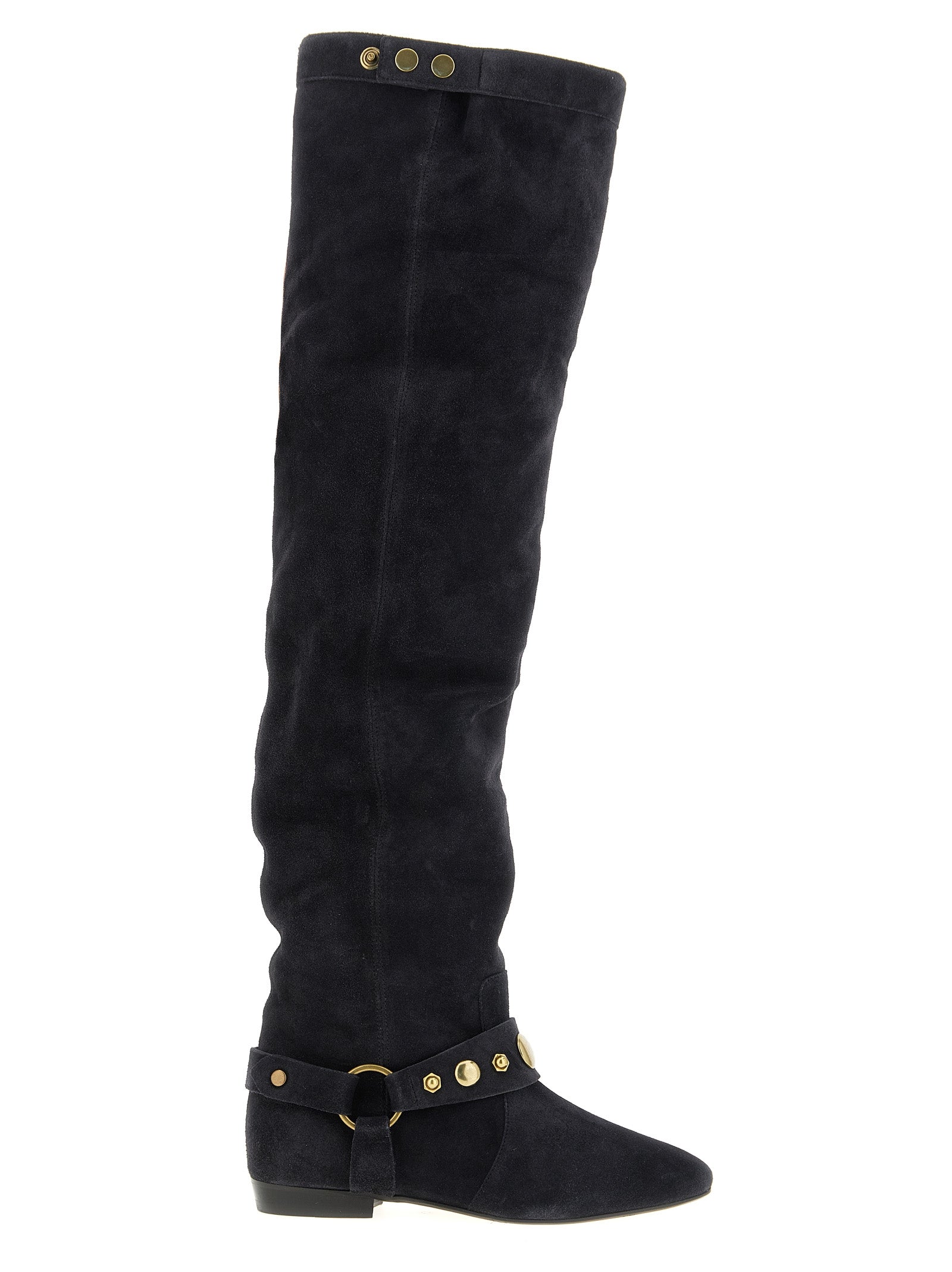 Isabel Marant Black Calfskin Over The Women's Knee
