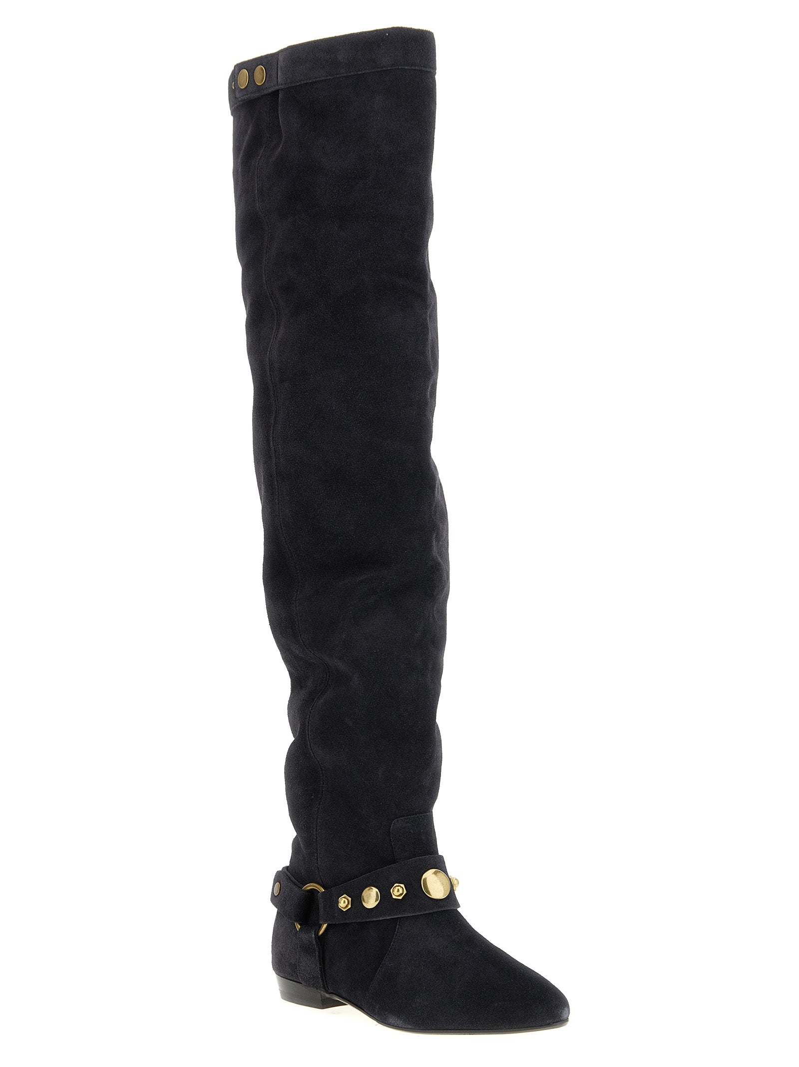 Isabel Marant Black Calfskin Over The Women's Knee