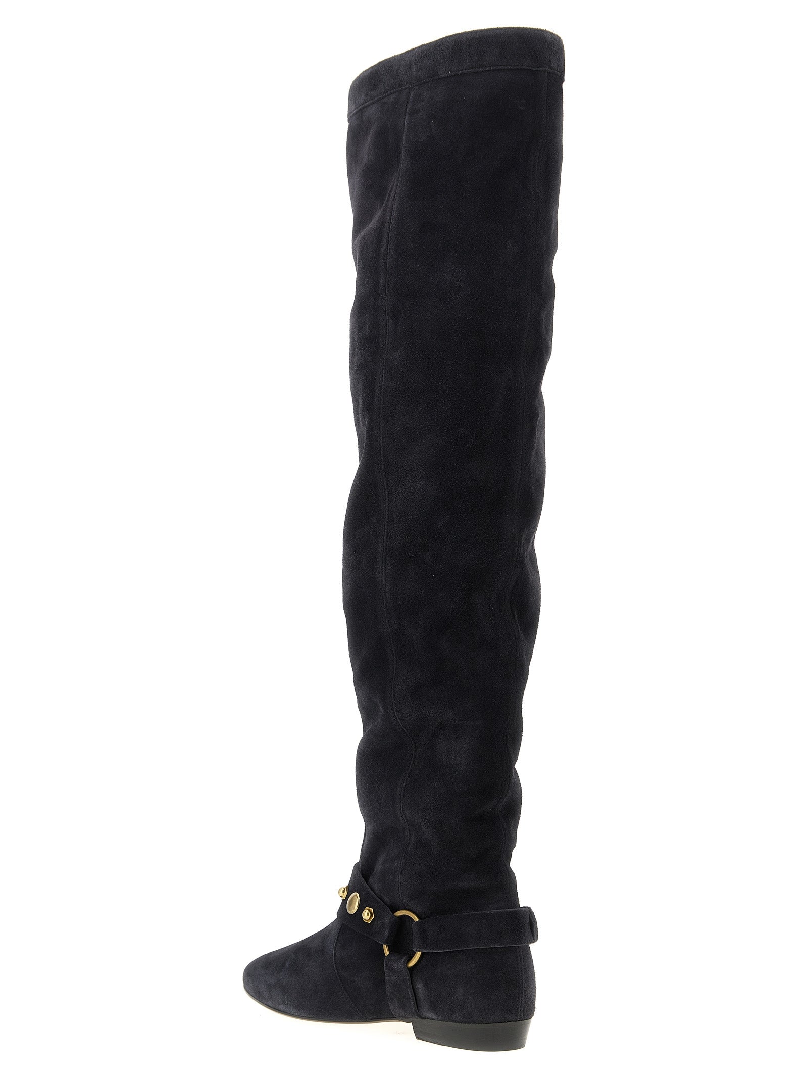 Isabel Marant Black Calfskin Over The Women's Knee