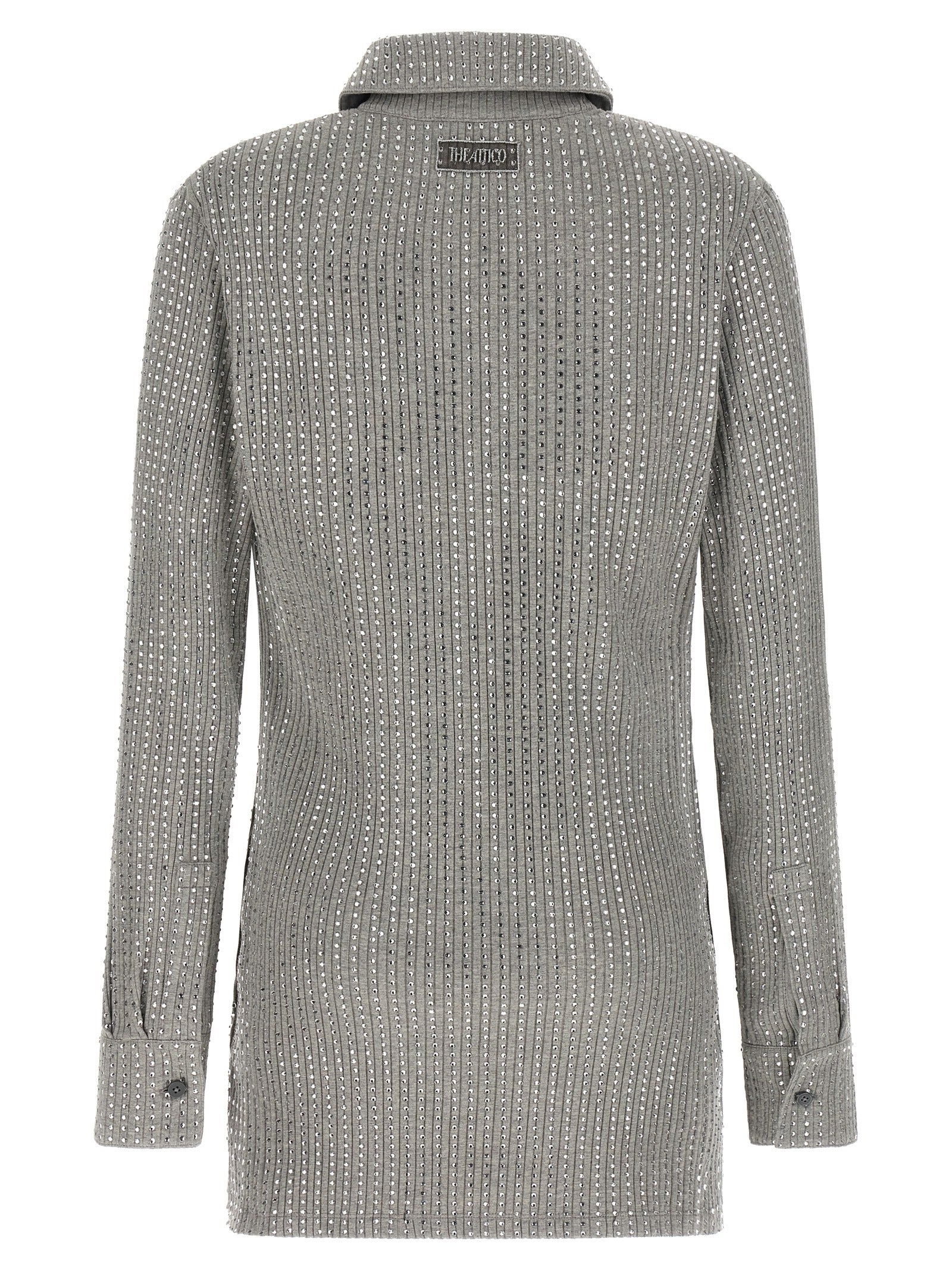 The Attico Gray Cotton Short Women's Dress