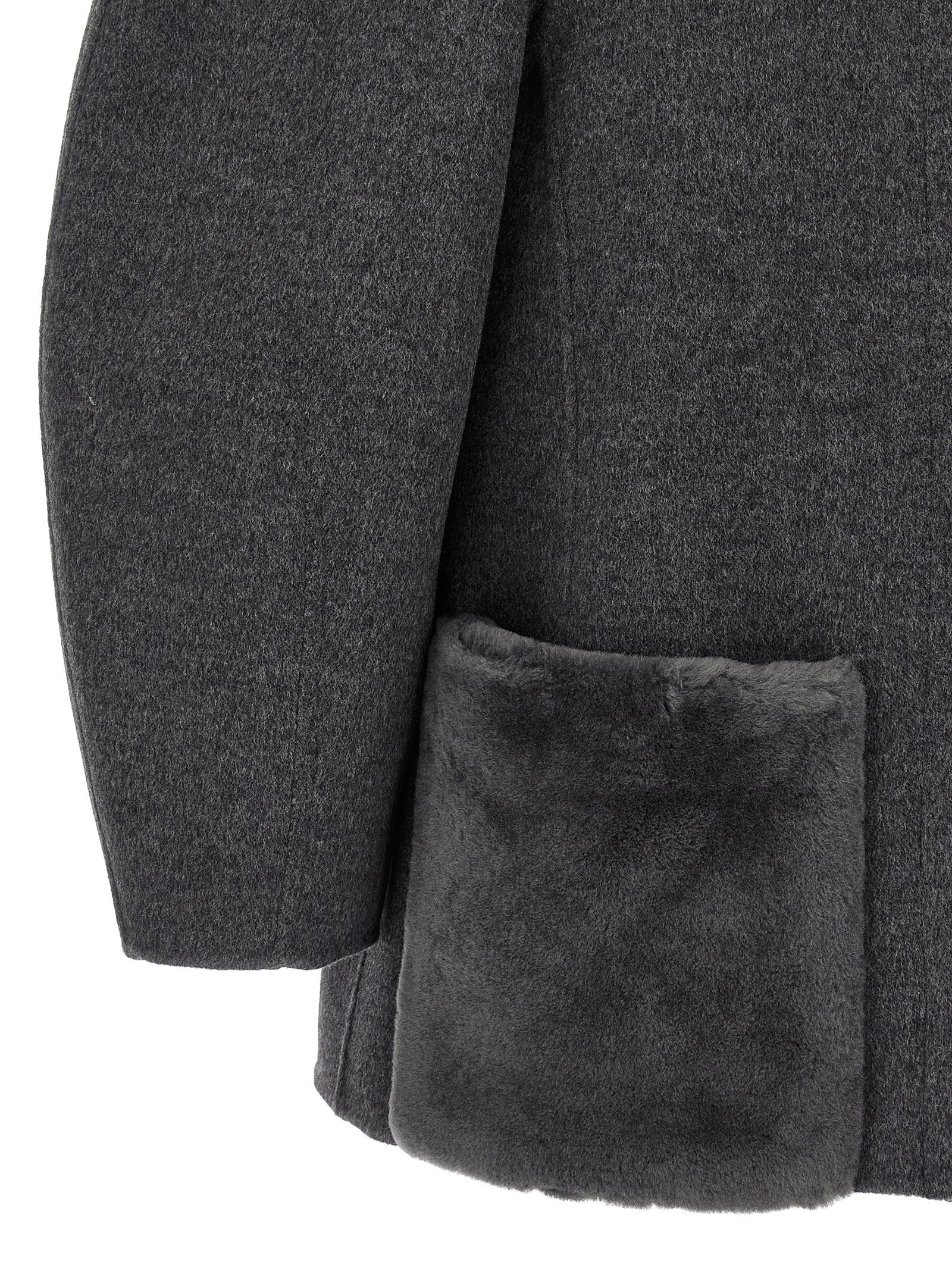 Fendi Gray Virgin Wool Women's Coat