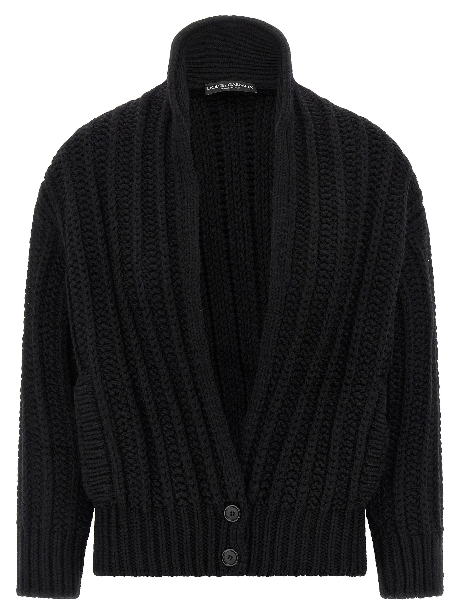 Dolce & Gabbana Black Virgin Wool Women's Cardigan