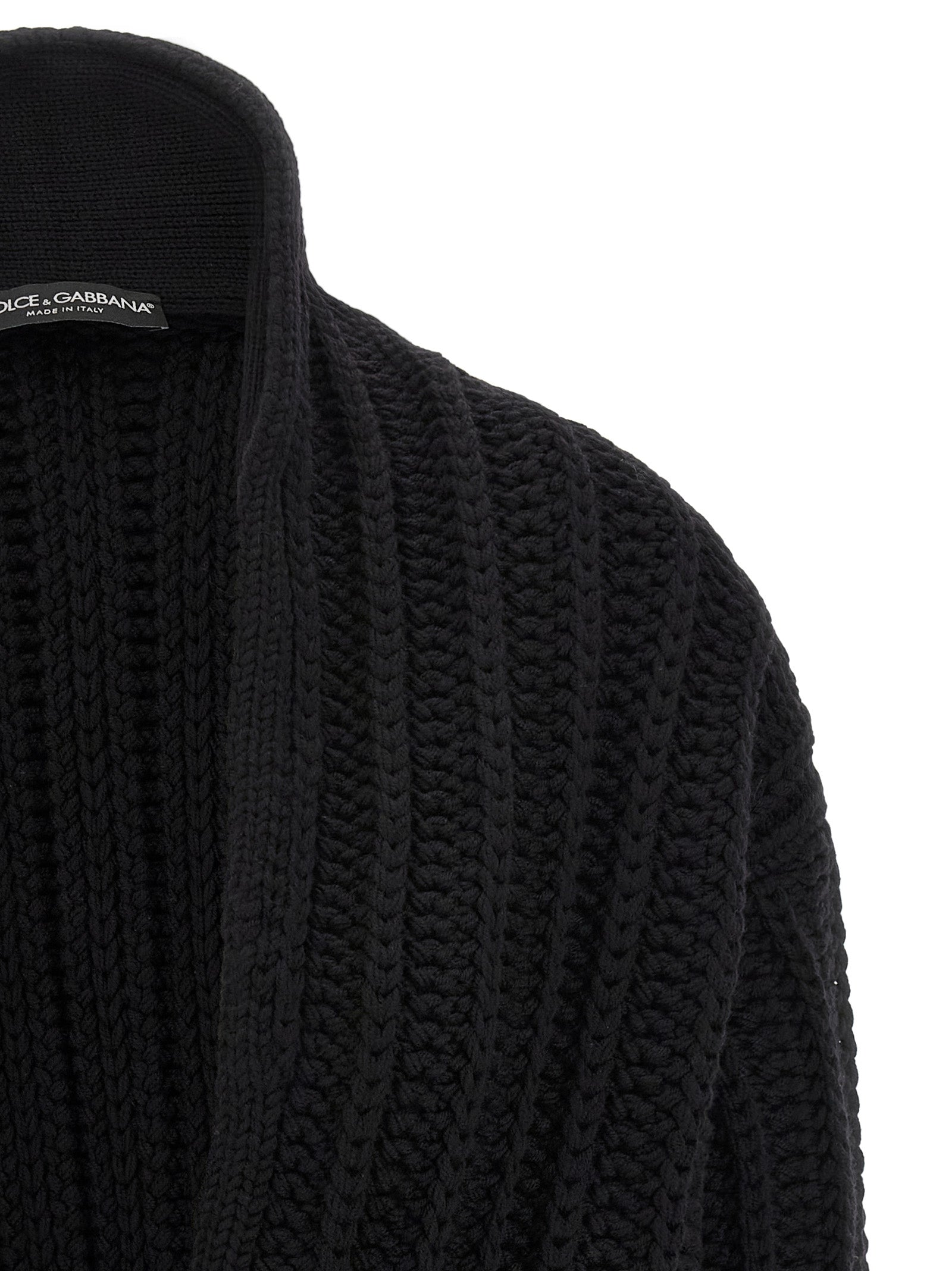 Dolce & Gabbana Black Virgin Wool Women's Cardigan