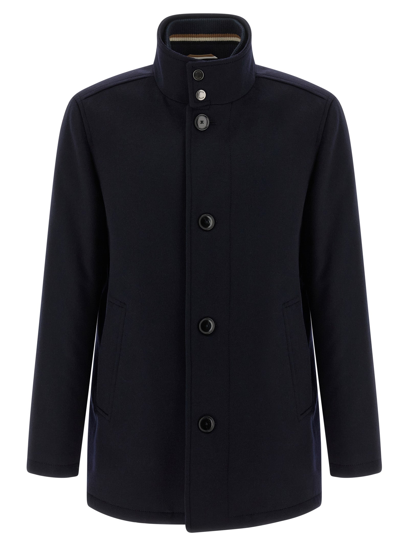 Hugo Boss Blue Wool Men's Coat