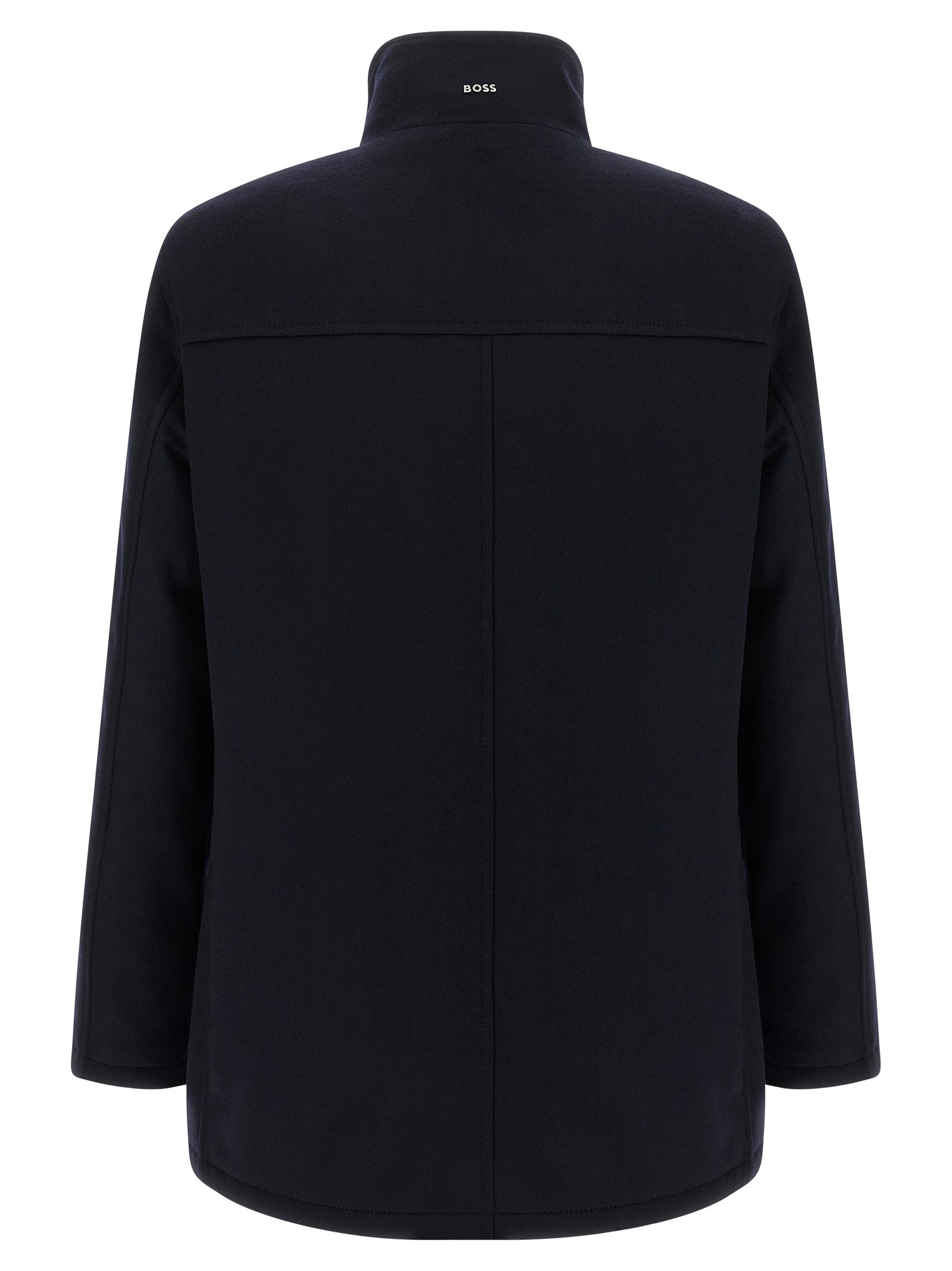 Hugo Boss Blue Wool Men's Coat