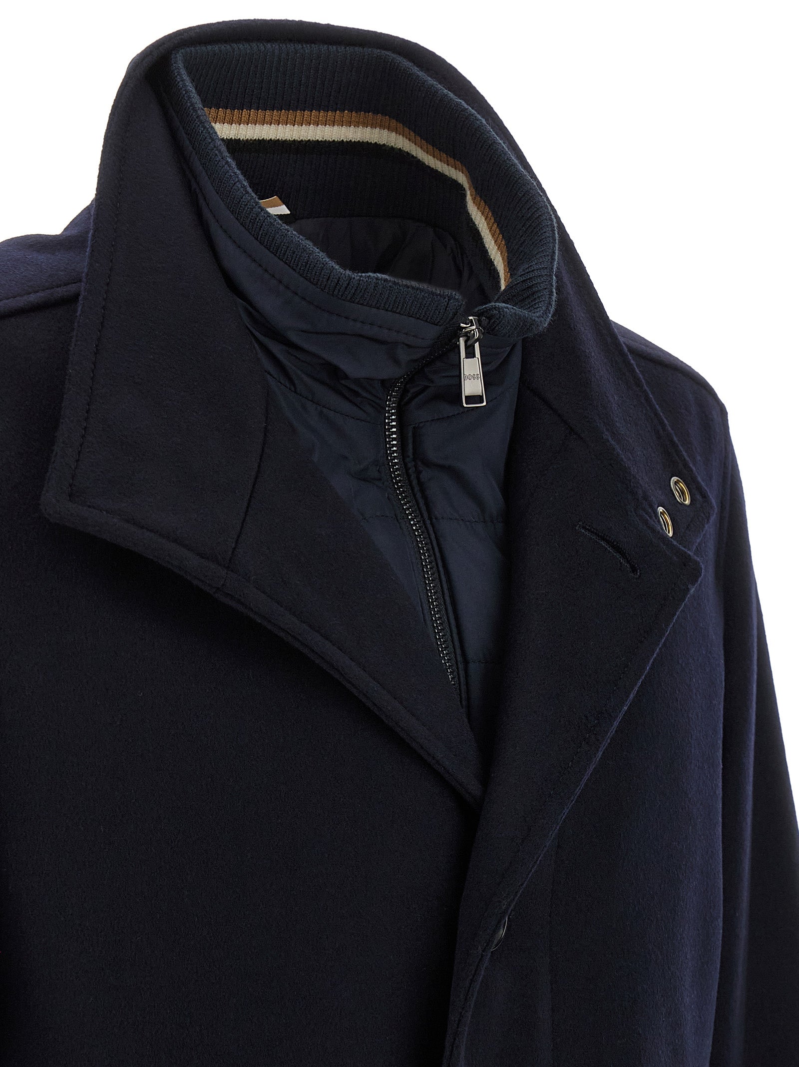 Hugo Boss Blue Wool Men's Coat